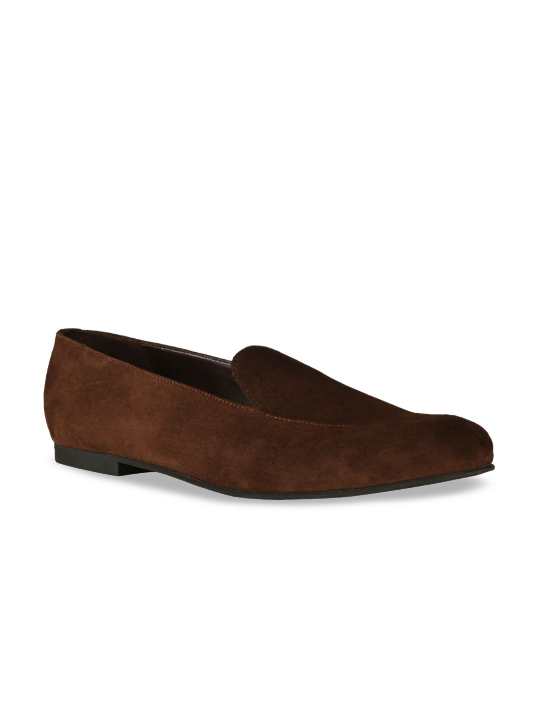 

SKO Men Brown Colourblocked Leather Slip-On Sneakers