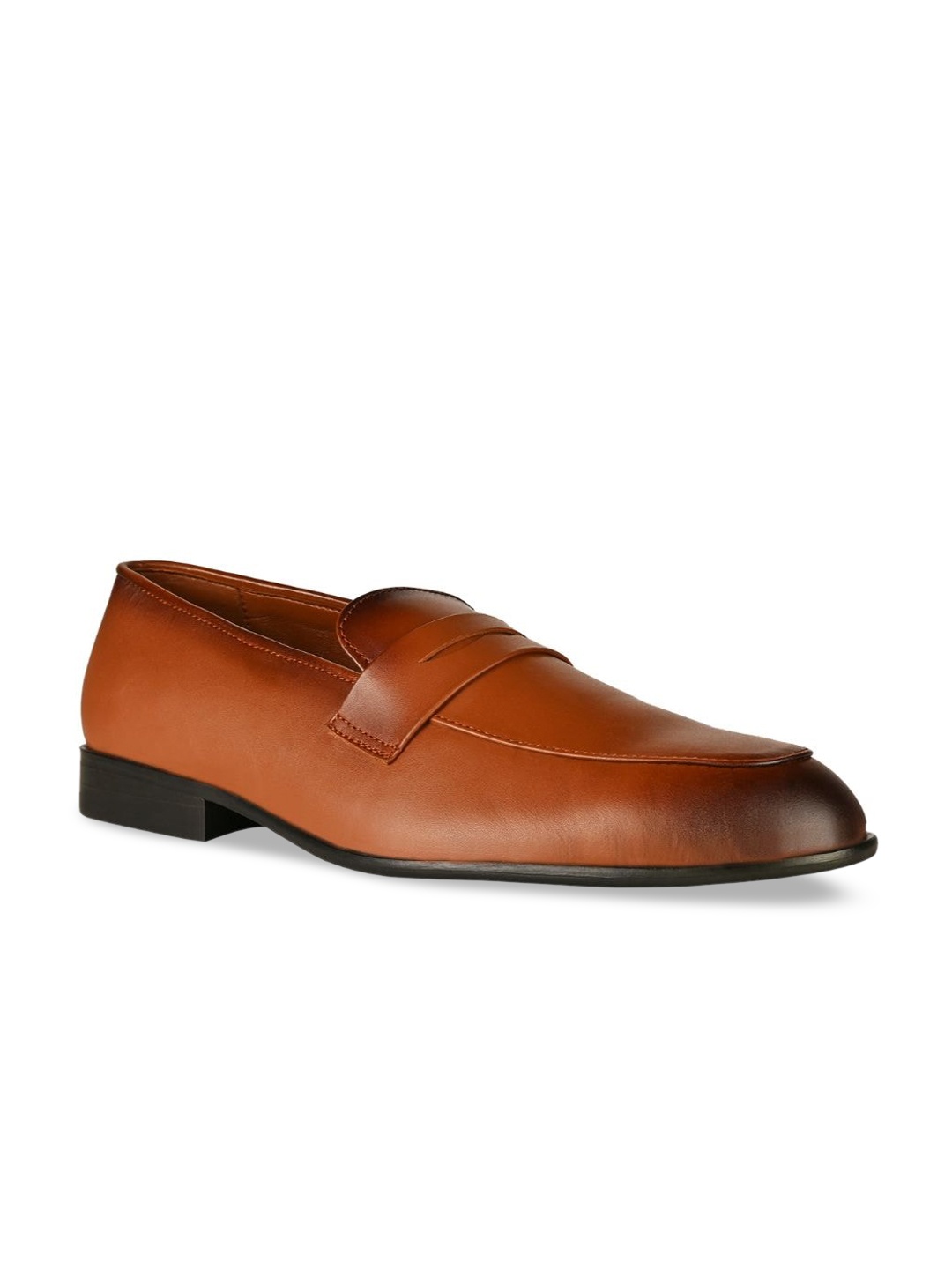 

SKO Men Tan Leather Loafers