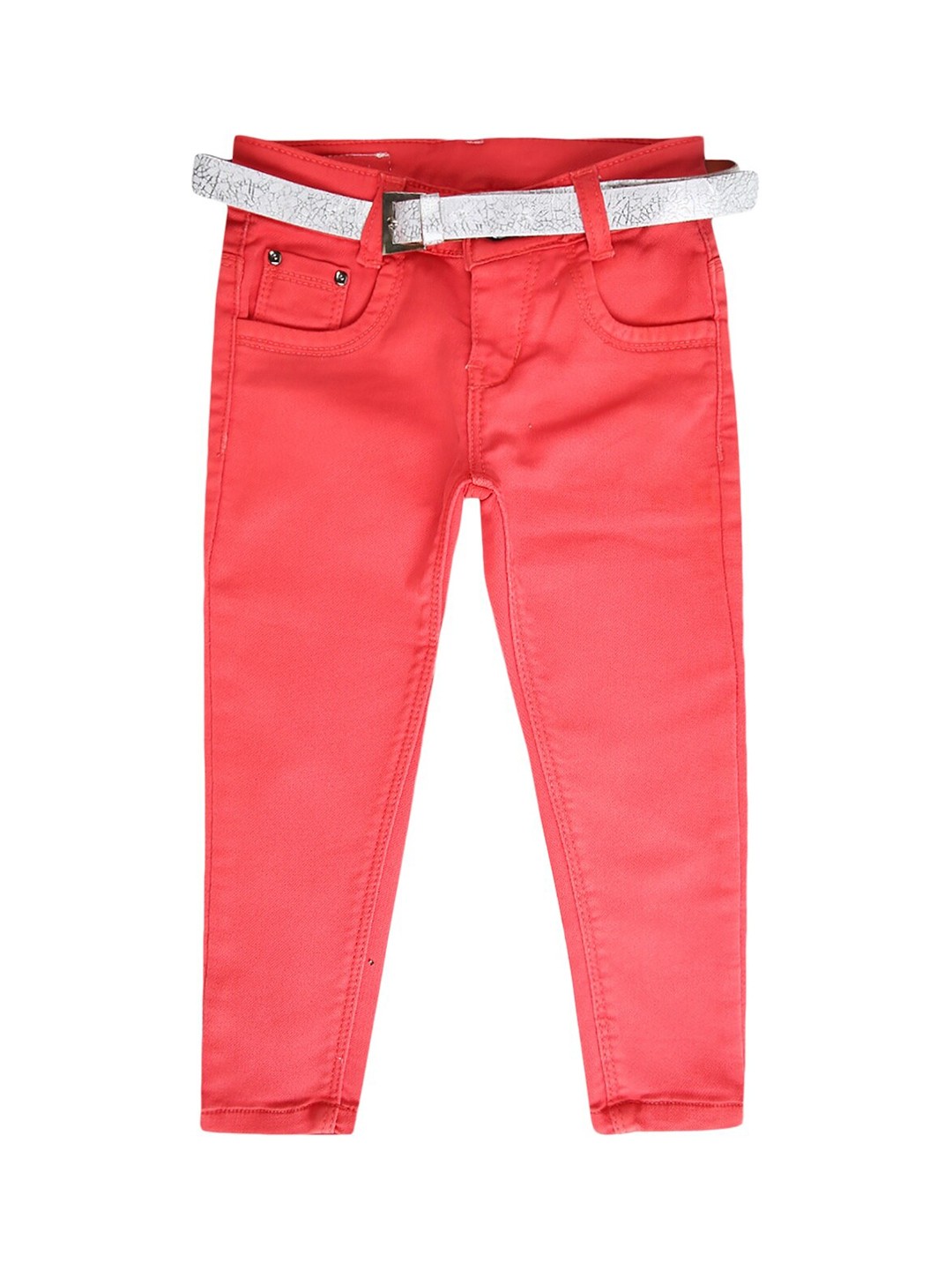

V-Mart Girls Coral Tapered Fit Trousers with Belt