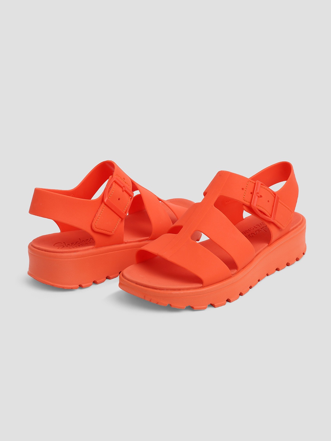 

Skechers Women Red Solid Buckled Sports Sandals