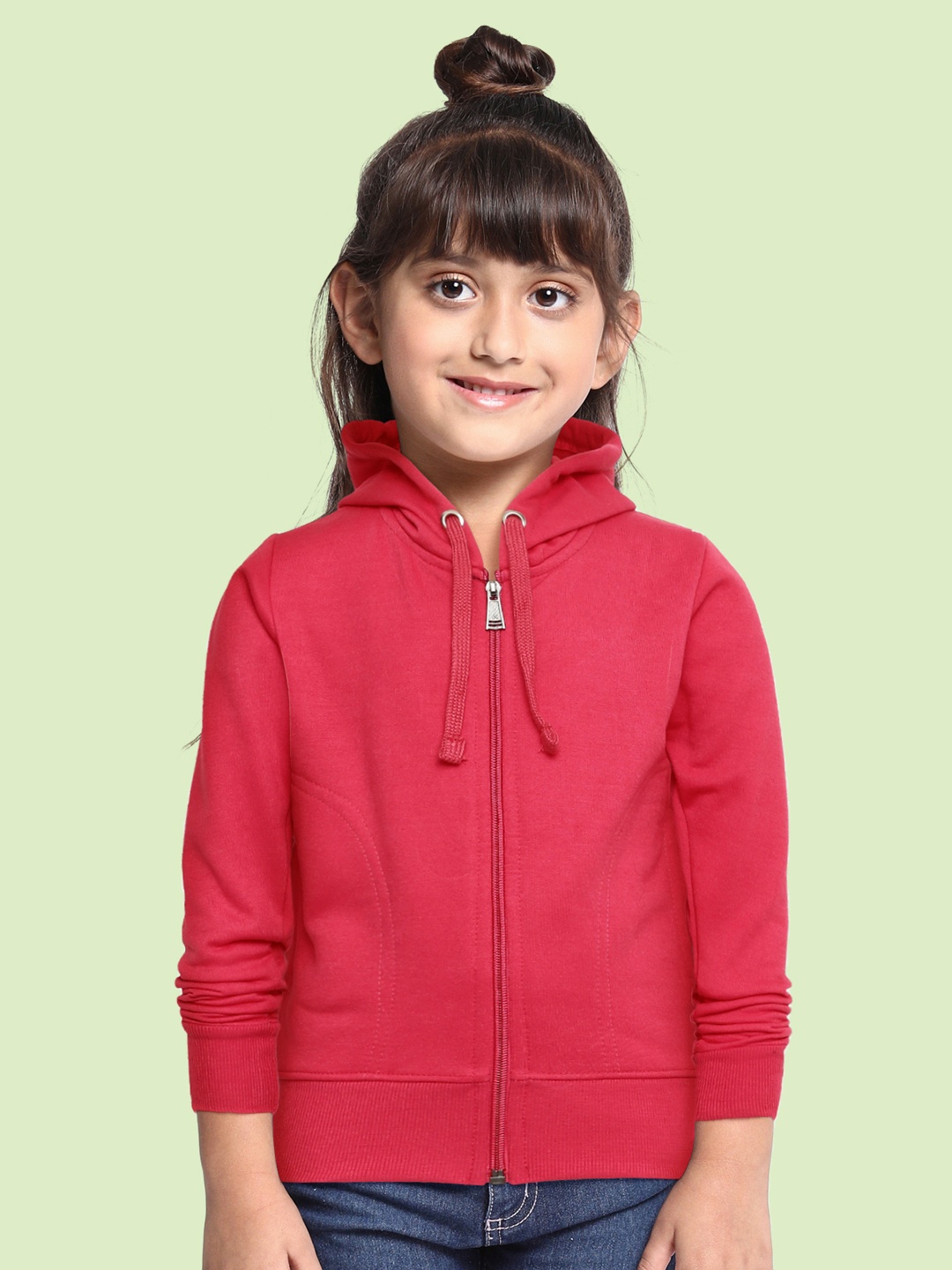 

ADBUCKS Girls Fuchsia Hooded Sweatshirt