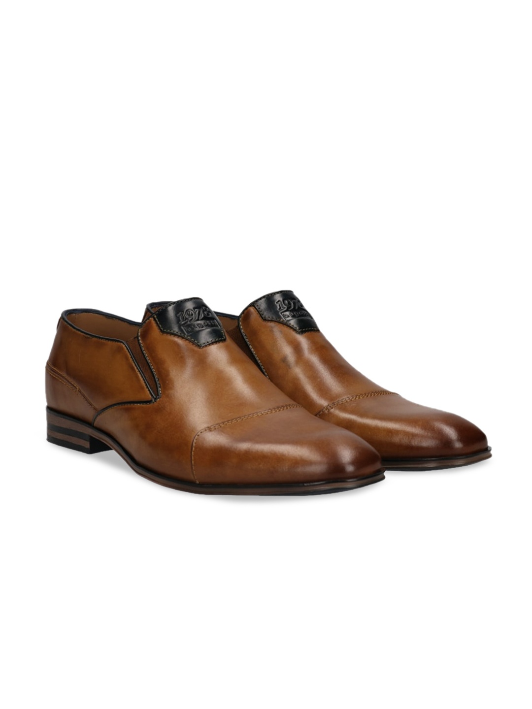 

Bugatti Men Brown Leather Slip-On Loafers