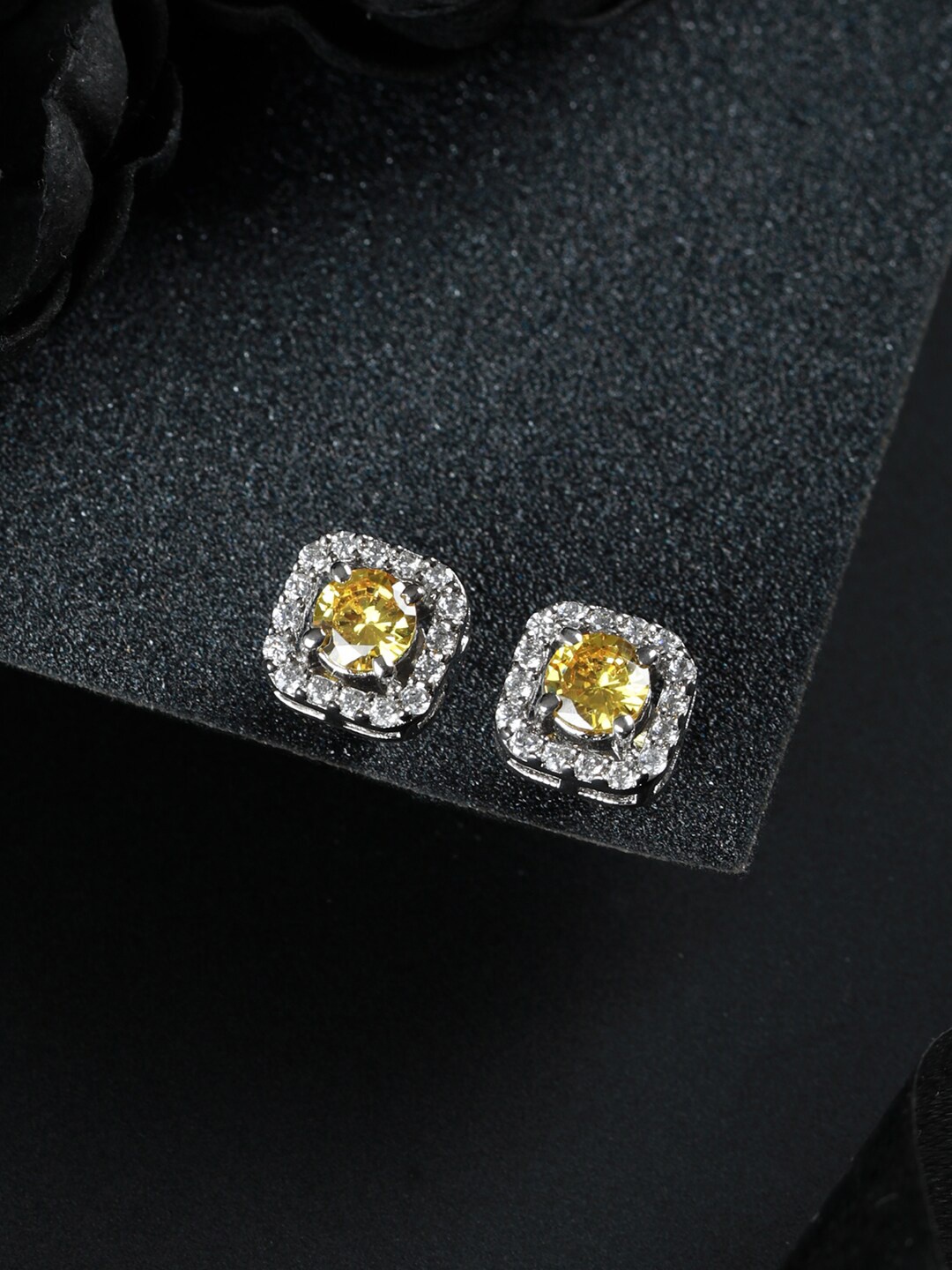 

SHEER by Priyaasi 925 Sterling Silver CZ Contemporary Studs