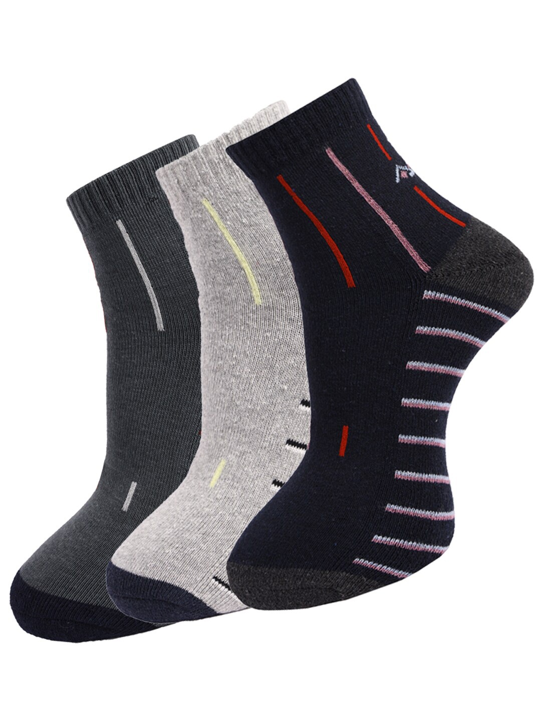 

Dollar Socks Men Pack of 3 Assorted Ankle-Length Cotton Socks