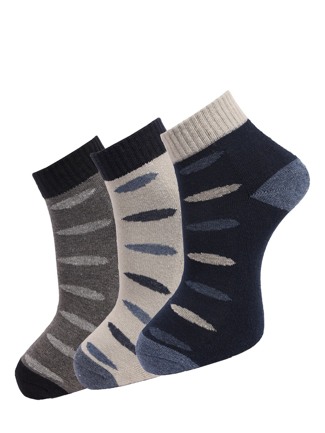 

Dollar Socks Men Pack Of 3 Assorted Cotton Above Ankle-Length Socks