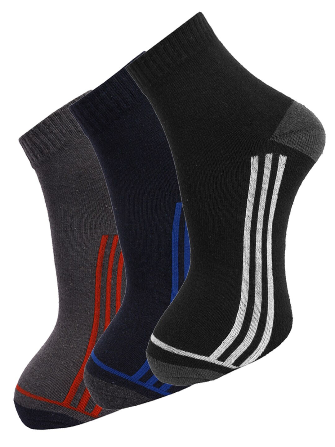 

Dollar Socks Men Pack of 3 Assorted Cotton Ankle-Length Socks