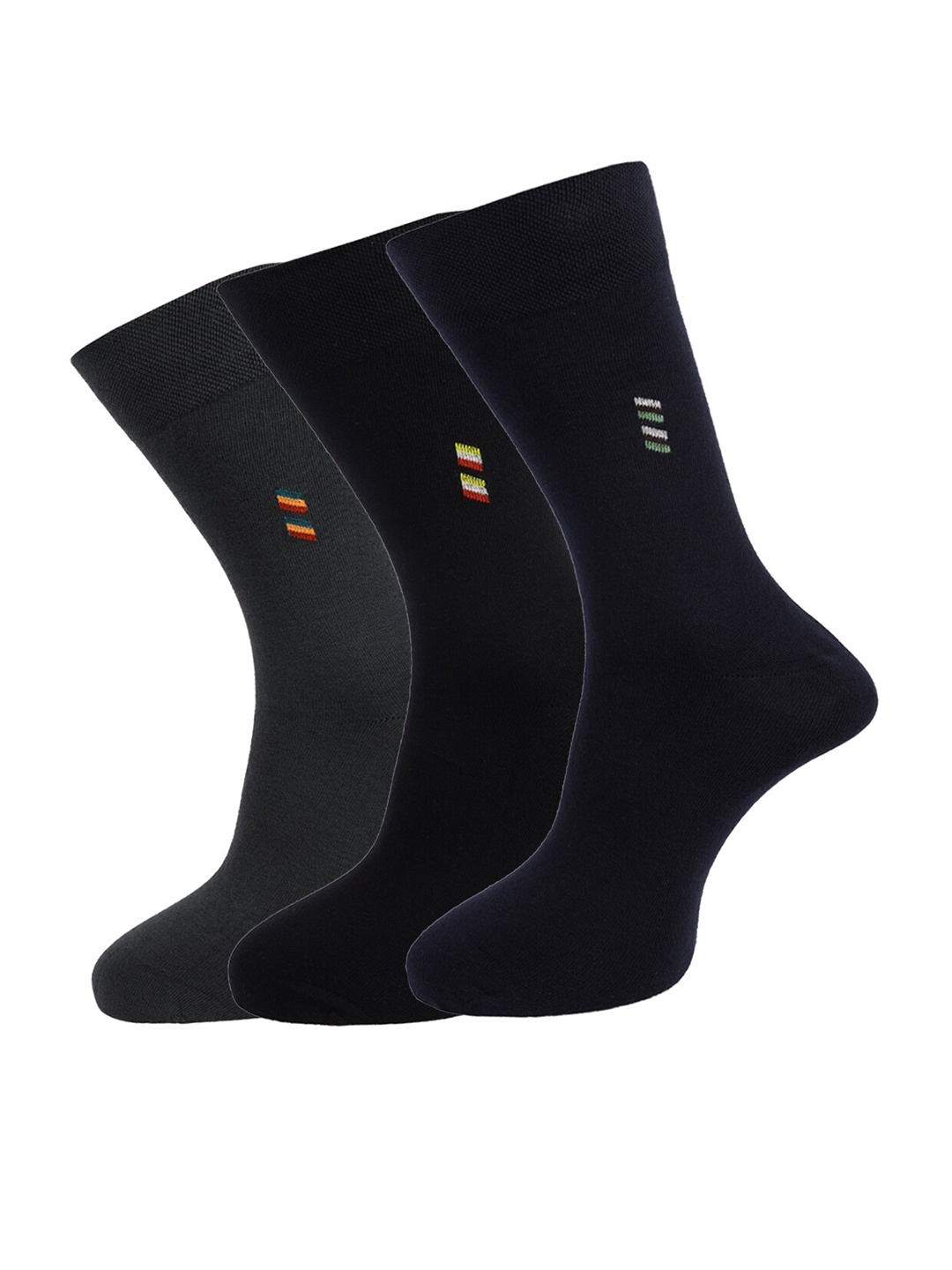

Dollar Socks Men Pack Of 3 Assorted Cotton Calf Length Socks