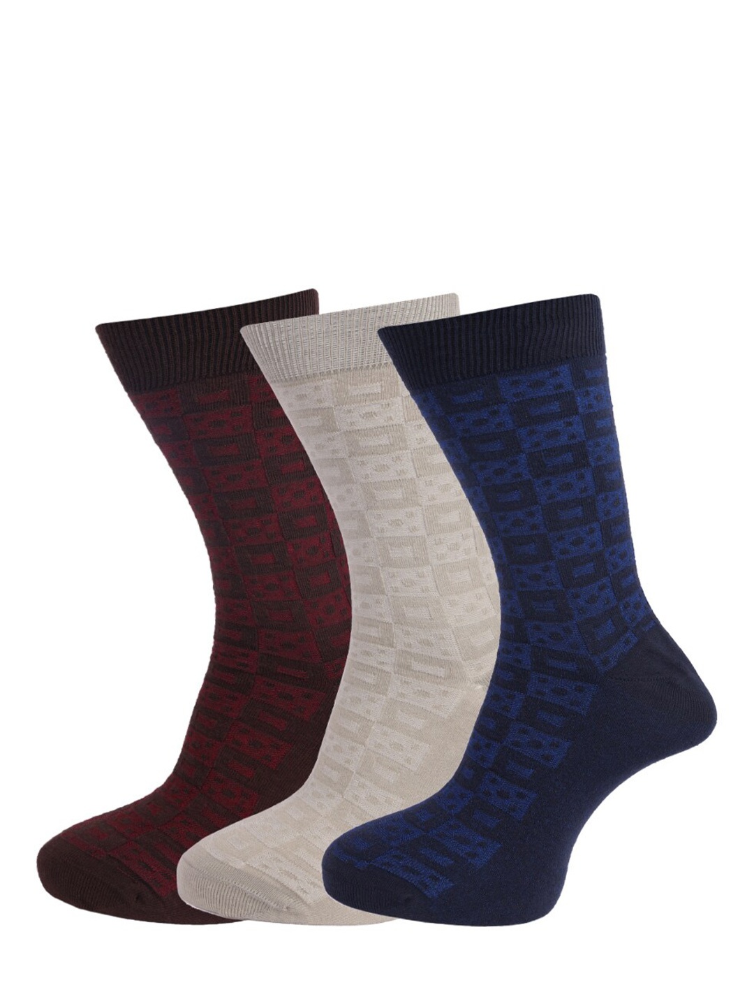 

Dollar Socks Men Pack Of 3 Assorted Above Ankle-Length Socks