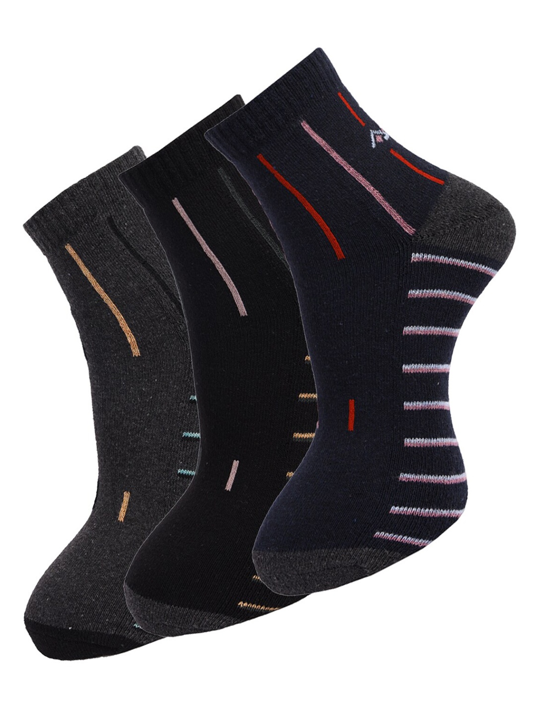 Dollar Socks Men Pack of 3 Assorted Ankle Length Socks