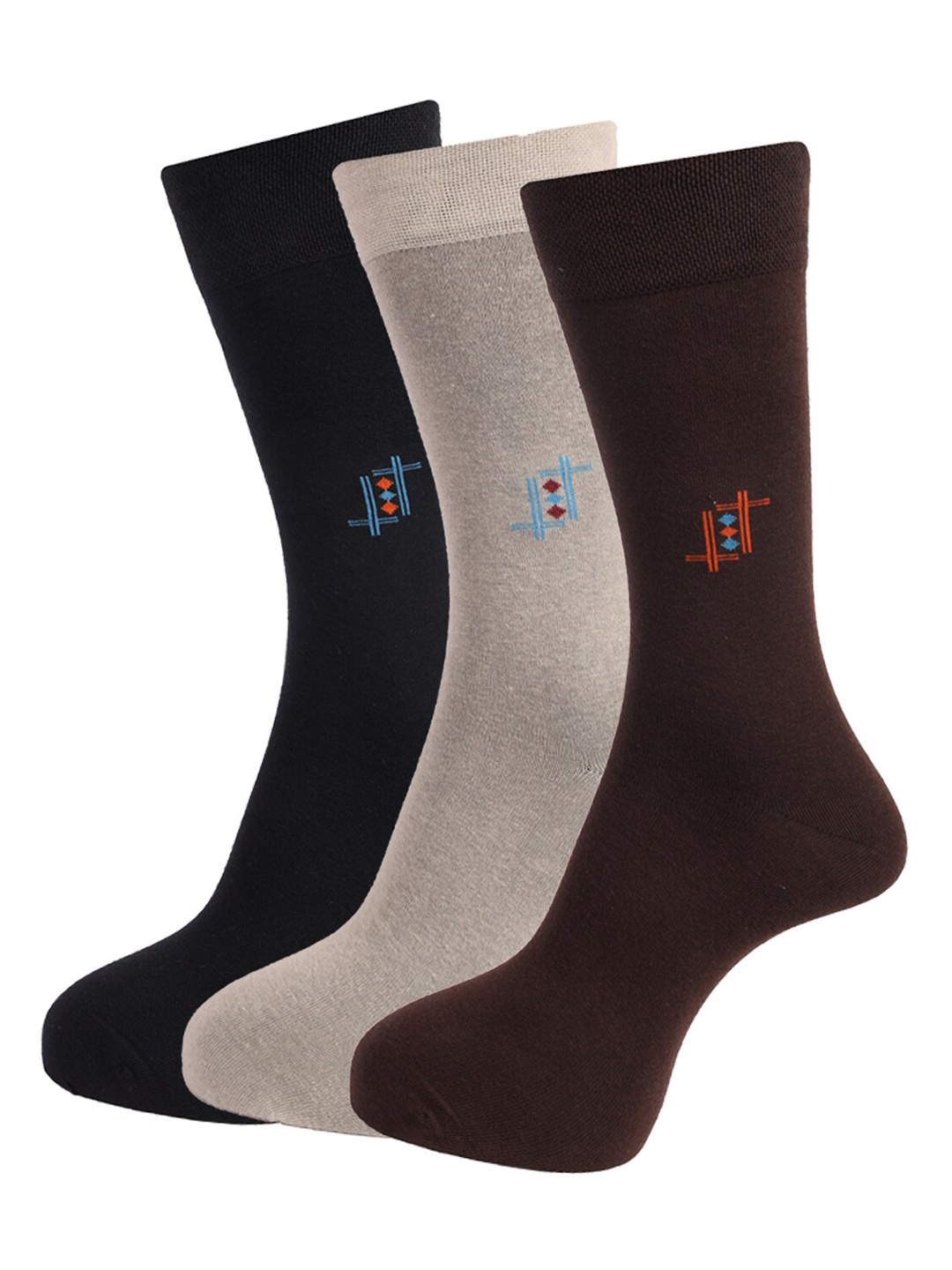 

Dollar Socks Men Pack Of 3 Assorted Calf Length Cotton Socks