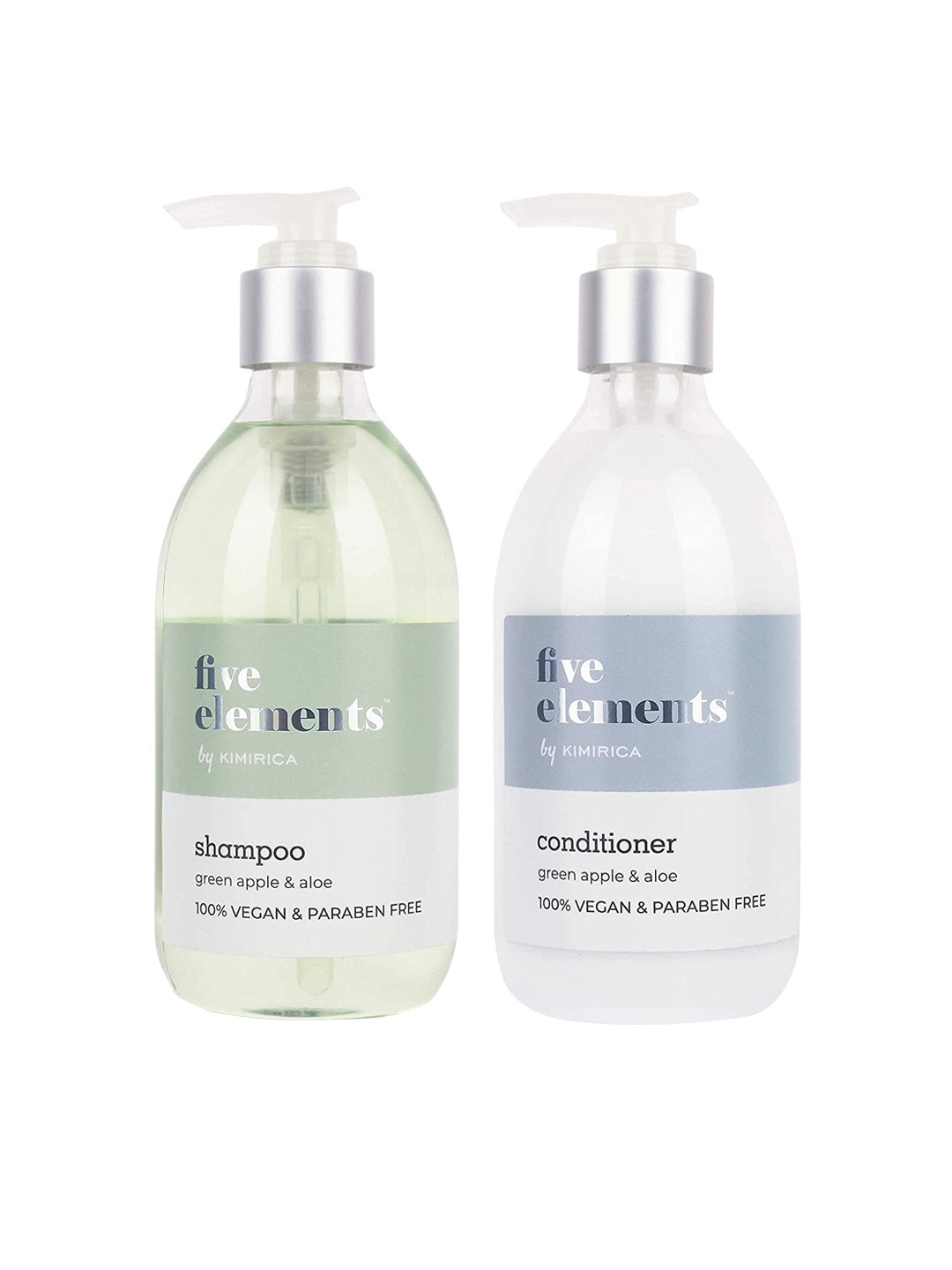 

Kimirica Five Elements Shampoo and Conditioner Hair Care Duo - 300 ml Each, White
