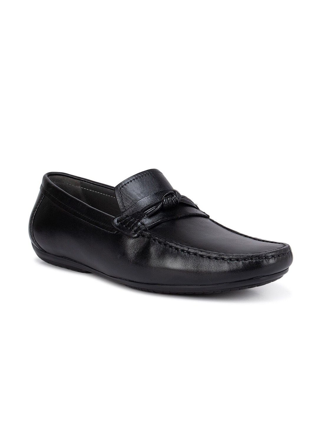 

ROSSO BRUNELLO Men Black Leather Loafers
