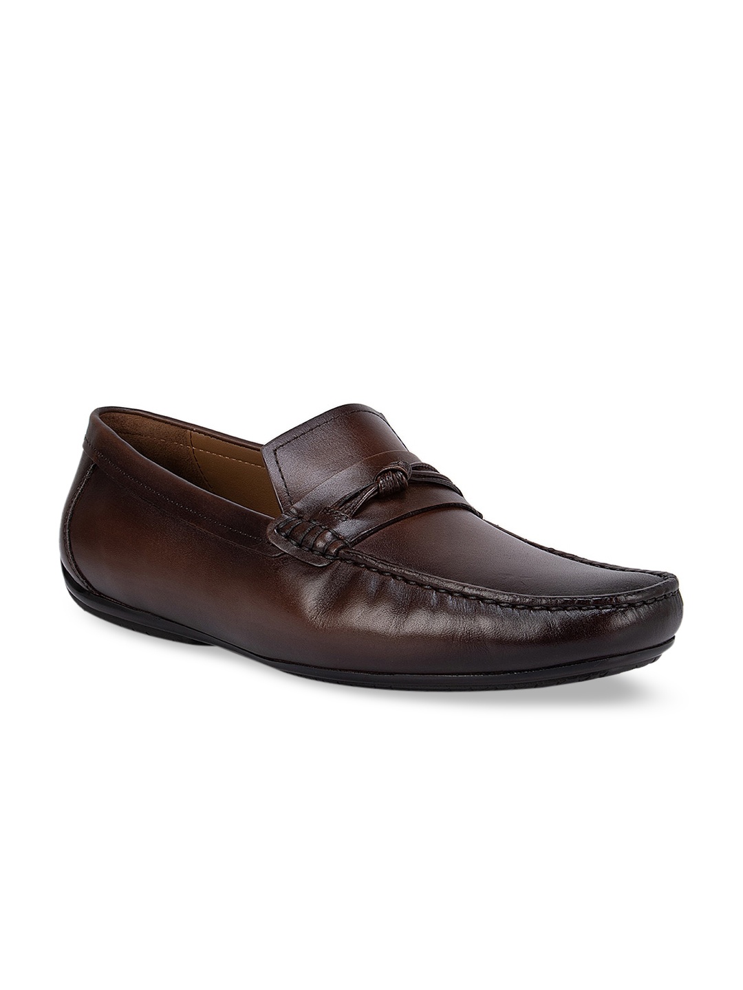 

ROSSO BRUNELLO Men Brown Leather Loafers