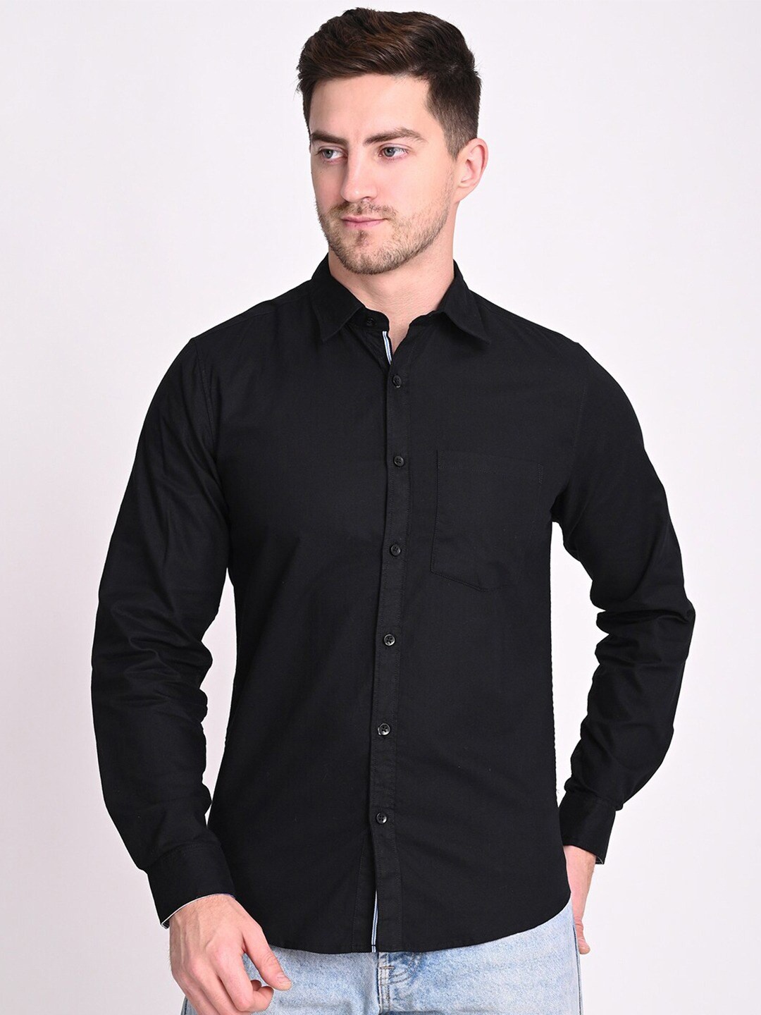 

STROP Men Black Casual Shirt