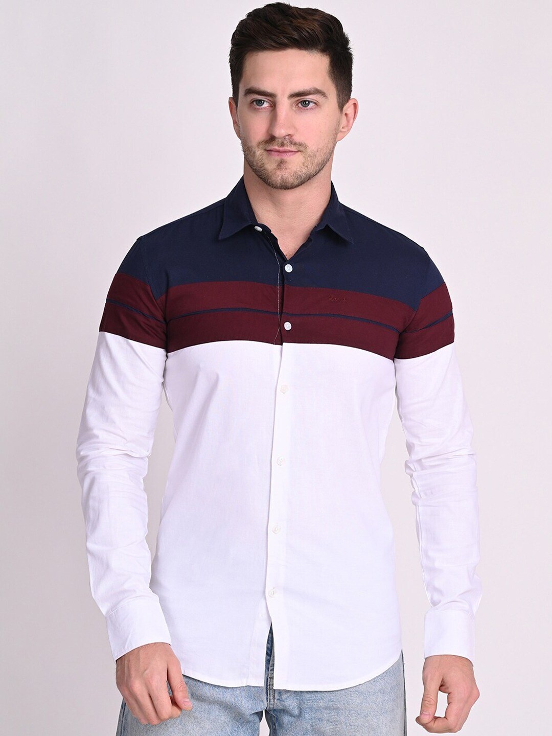 

STROP Men White Casual Shirt