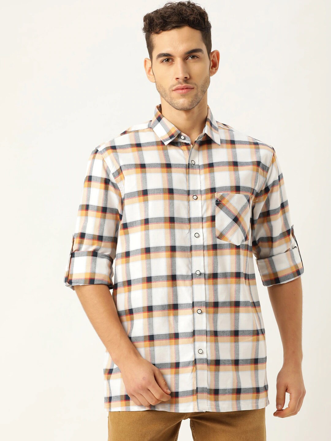 

STROP Men Multicolored Tartan Checks Casual Shirt, Multi