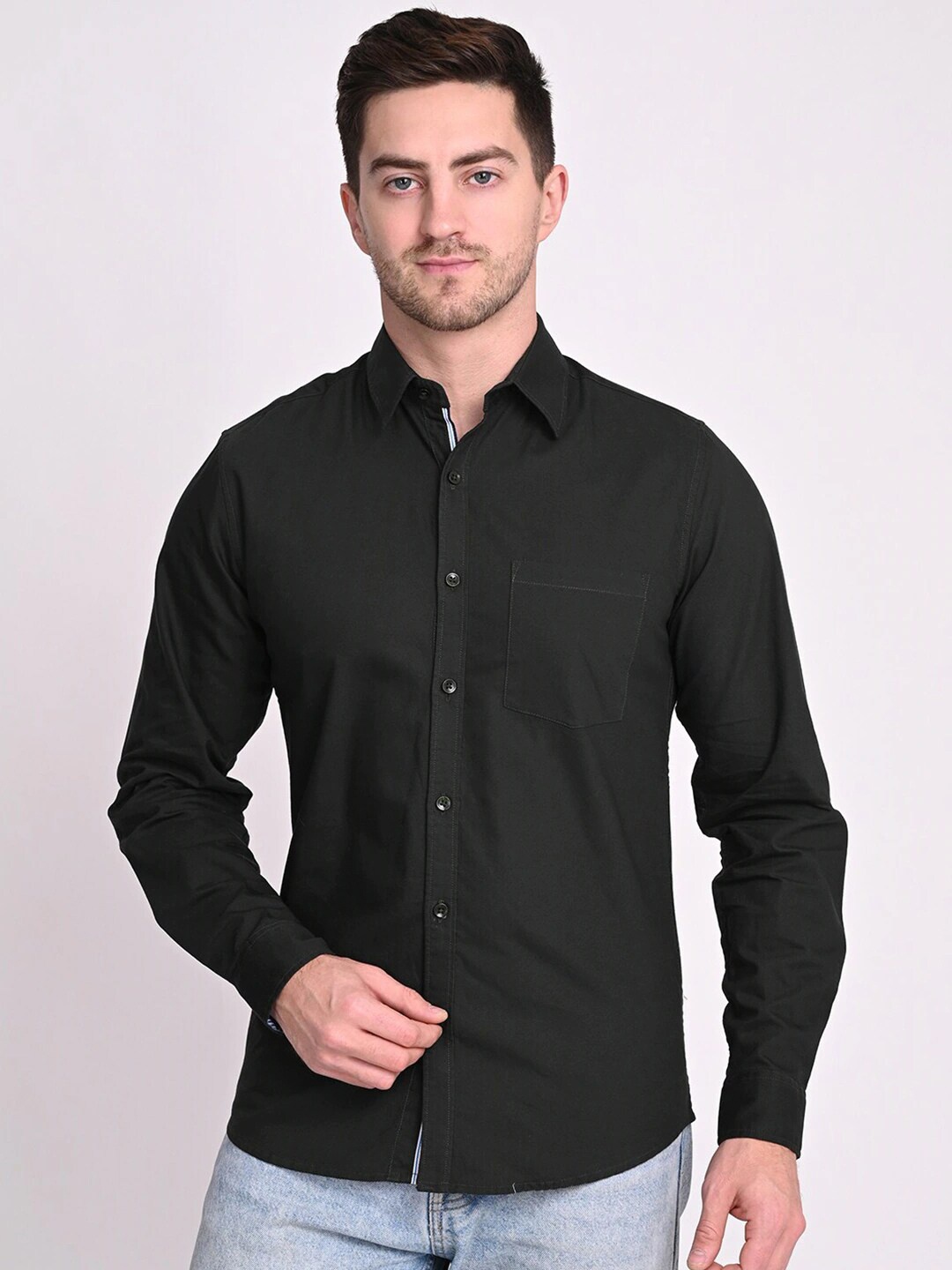 

STROP Men Green Casual Shirt