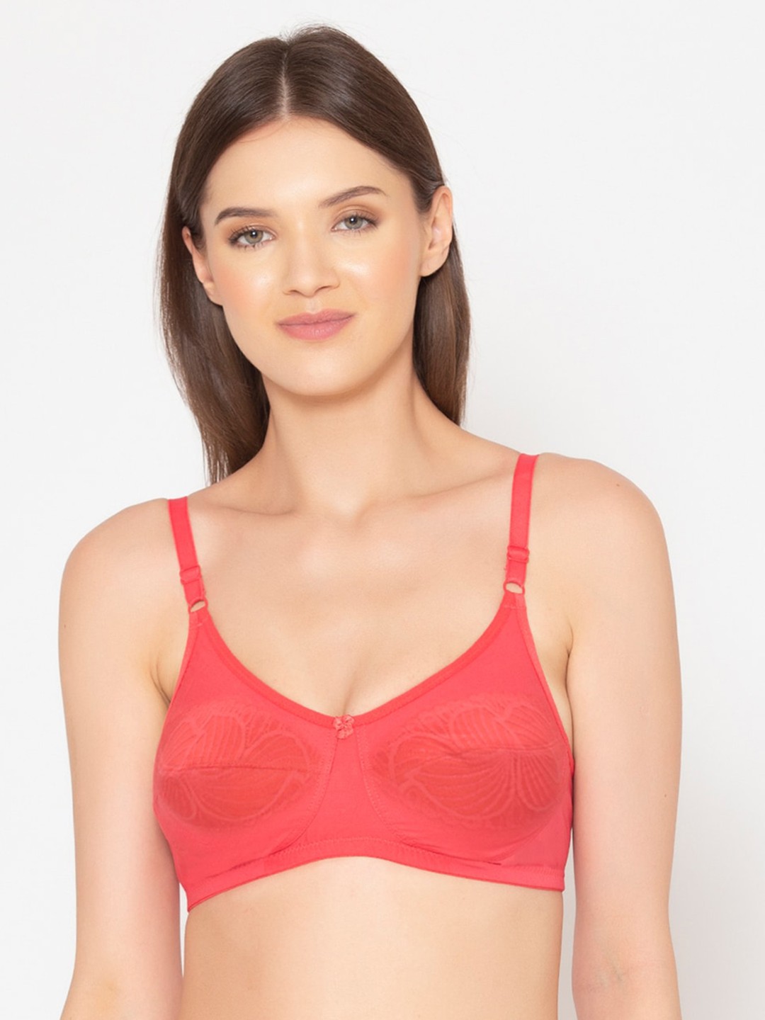 

GROVERSONS Paris Beauty Coral Peach Solid Tshirt Bra