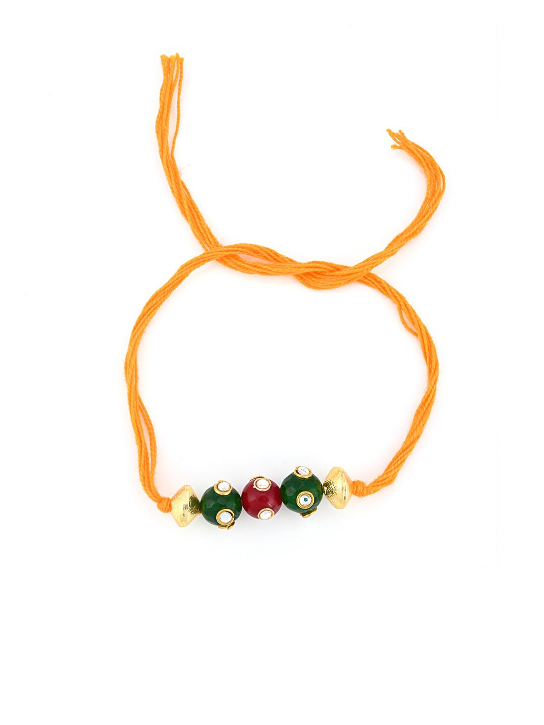 

Tistabene Men Gold-Toned & Red beaded Rakhi