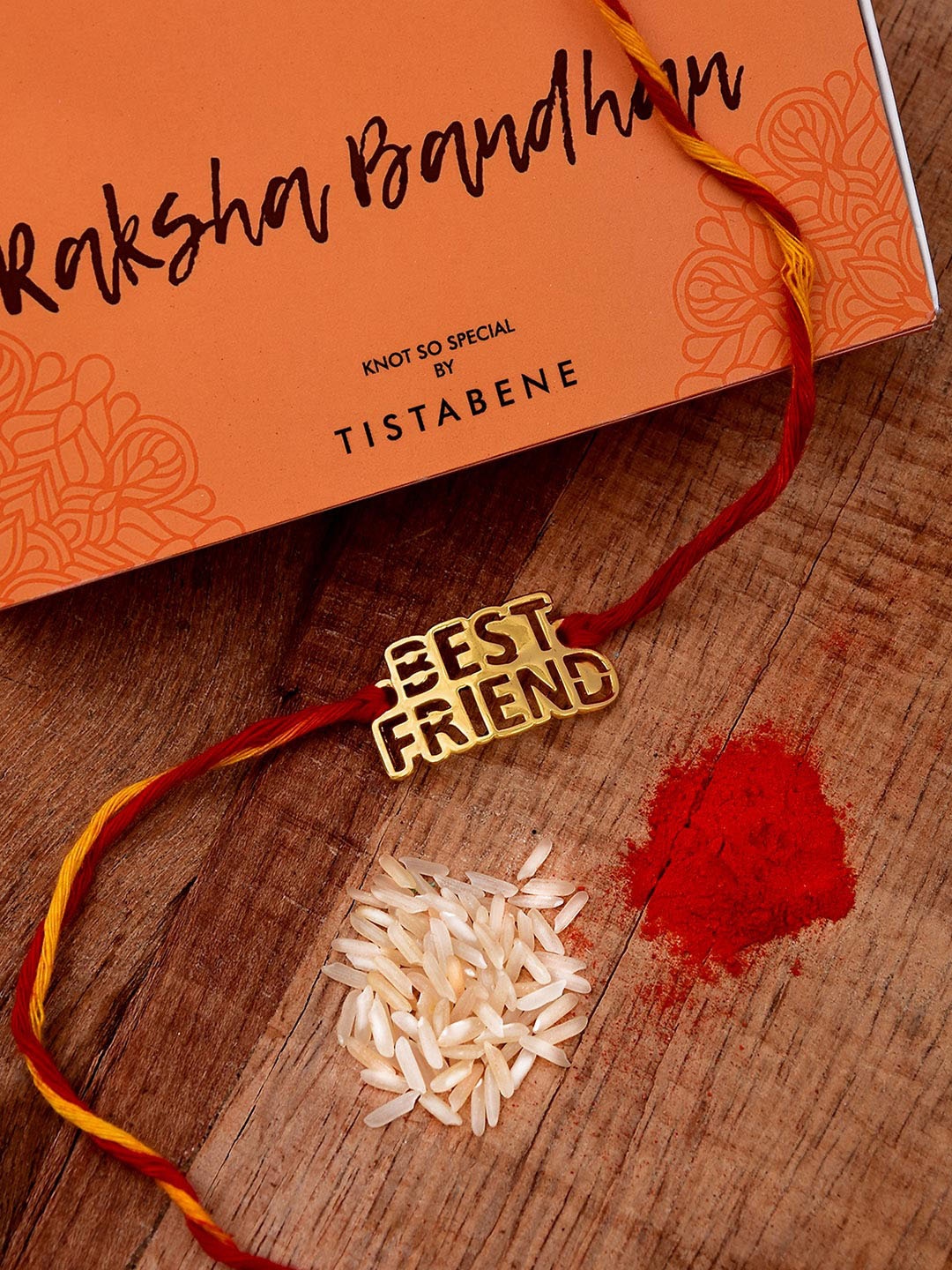 

Tistabene Men Red & Gold Thread Rakhi
