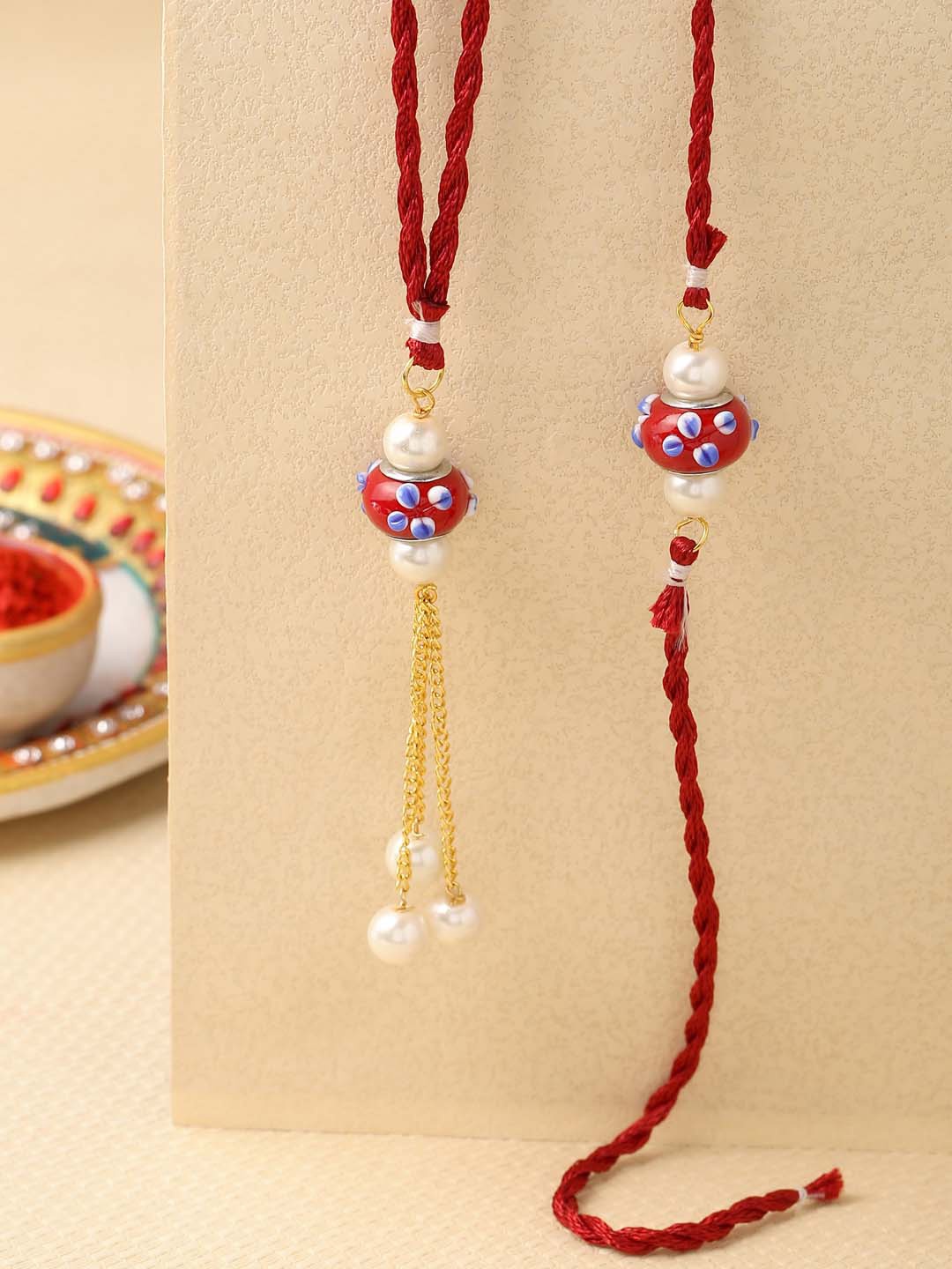 Tistabene Set of 2 Bhaiya Bhabhi Rakhi, Multi