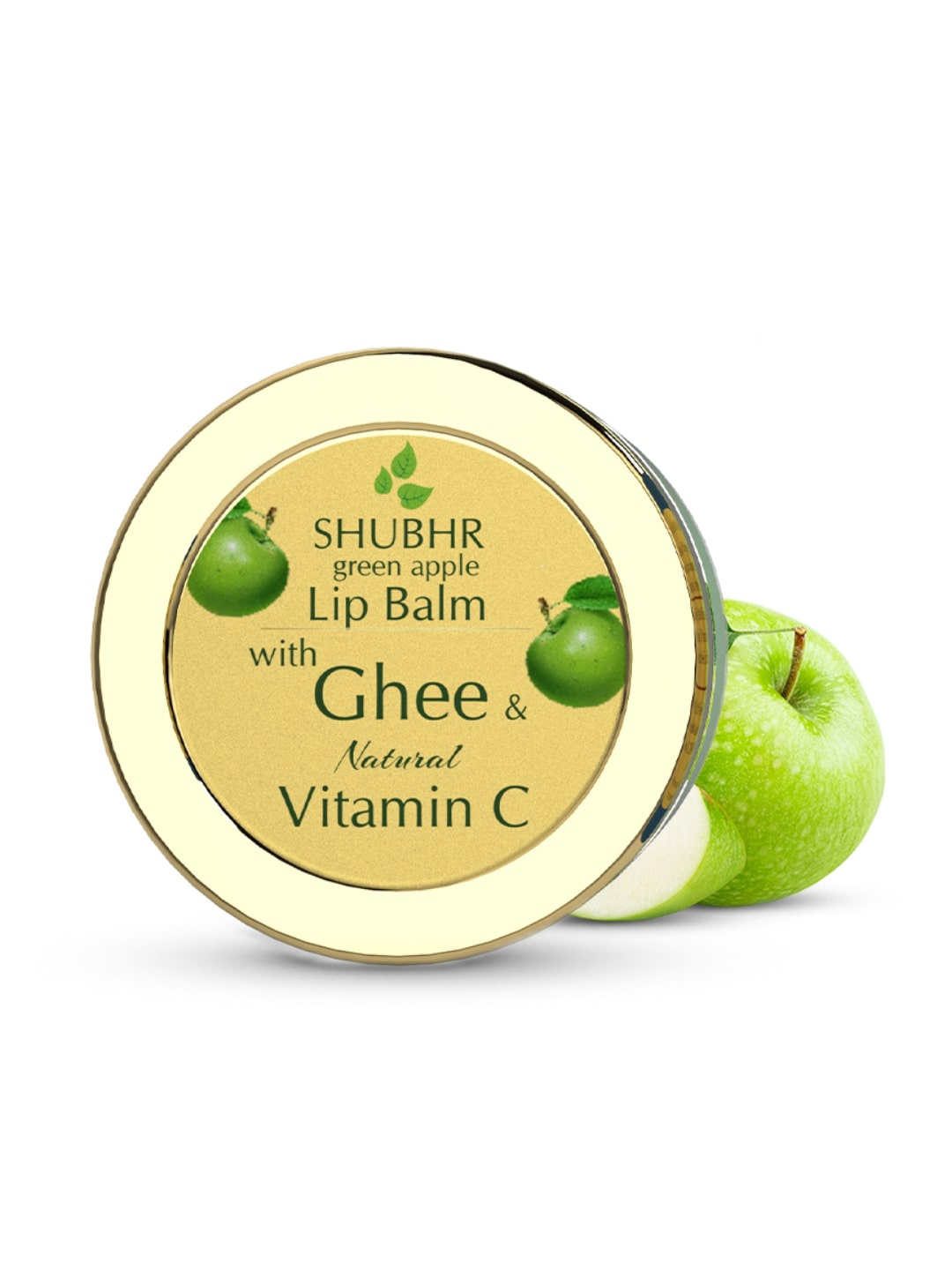 

Blue Nectar Shubhr Green Apple Lip Balm With Ghee & Natural Vitamin C for Dry Chapped Lips