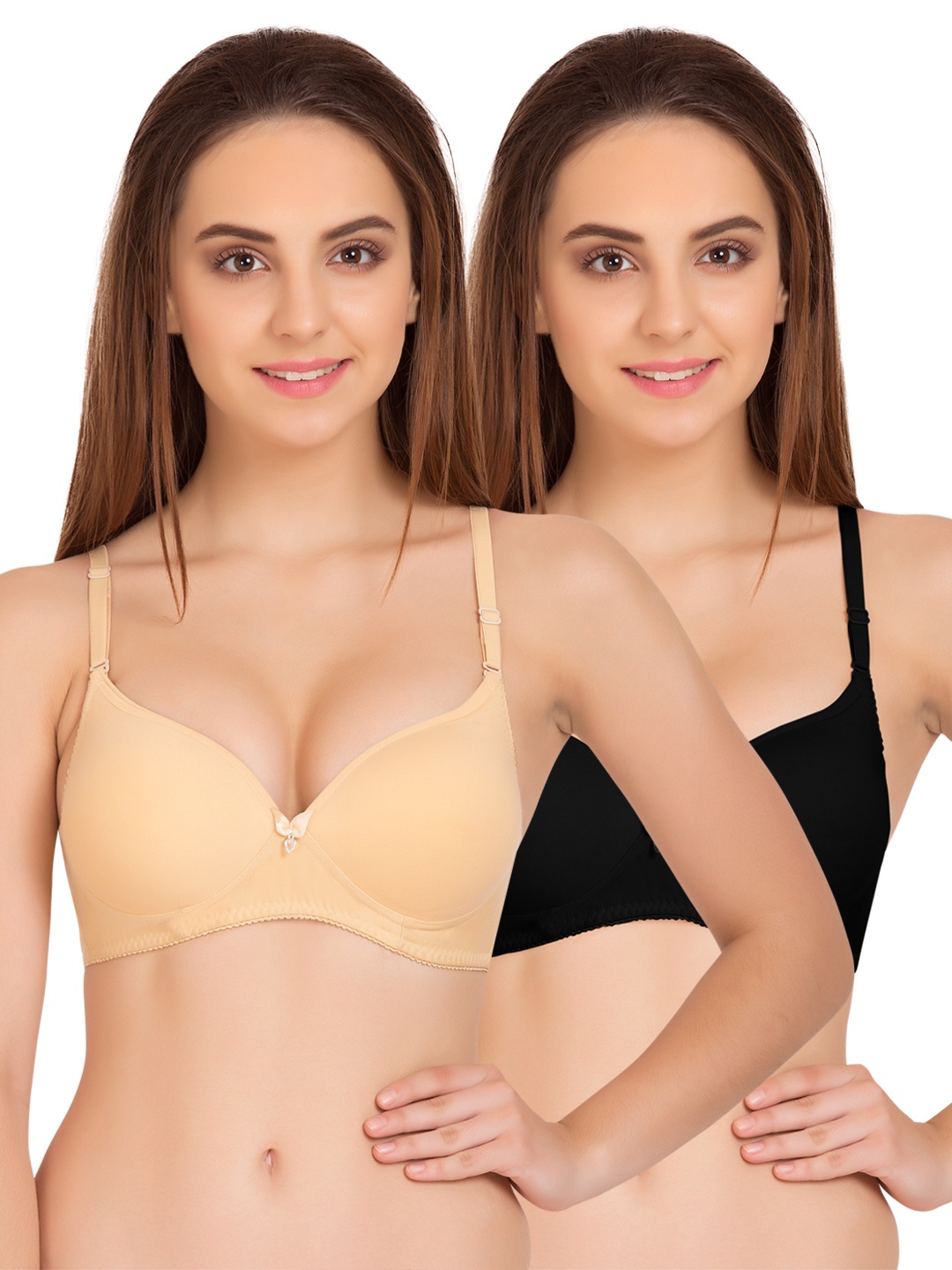 

Tweens Pack of 2 Medium-Coverage T-shirt Bras TW91520SK, Beige