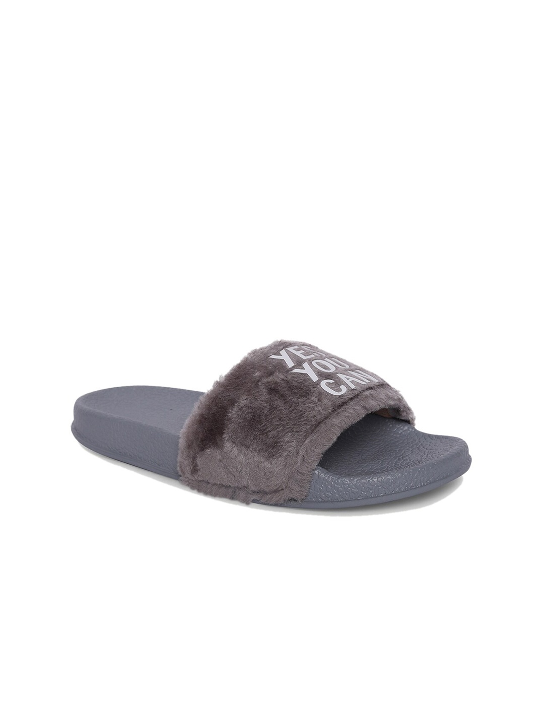 

AMACLASS Women Grey Printed Sliders