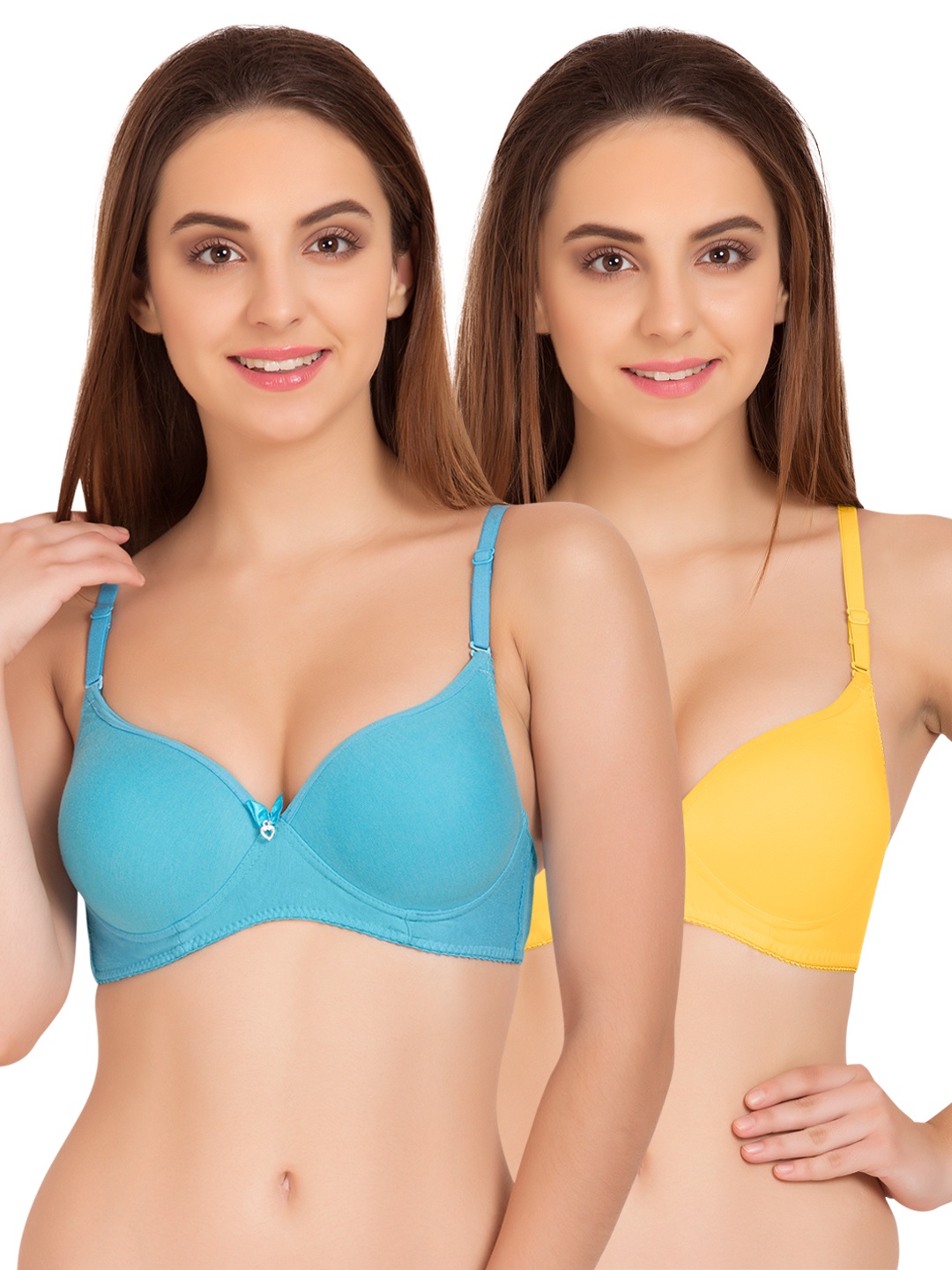 

Tweens Pack of 2 Medium-Coverage T-shirt Bras TW91520TBLU, Blue