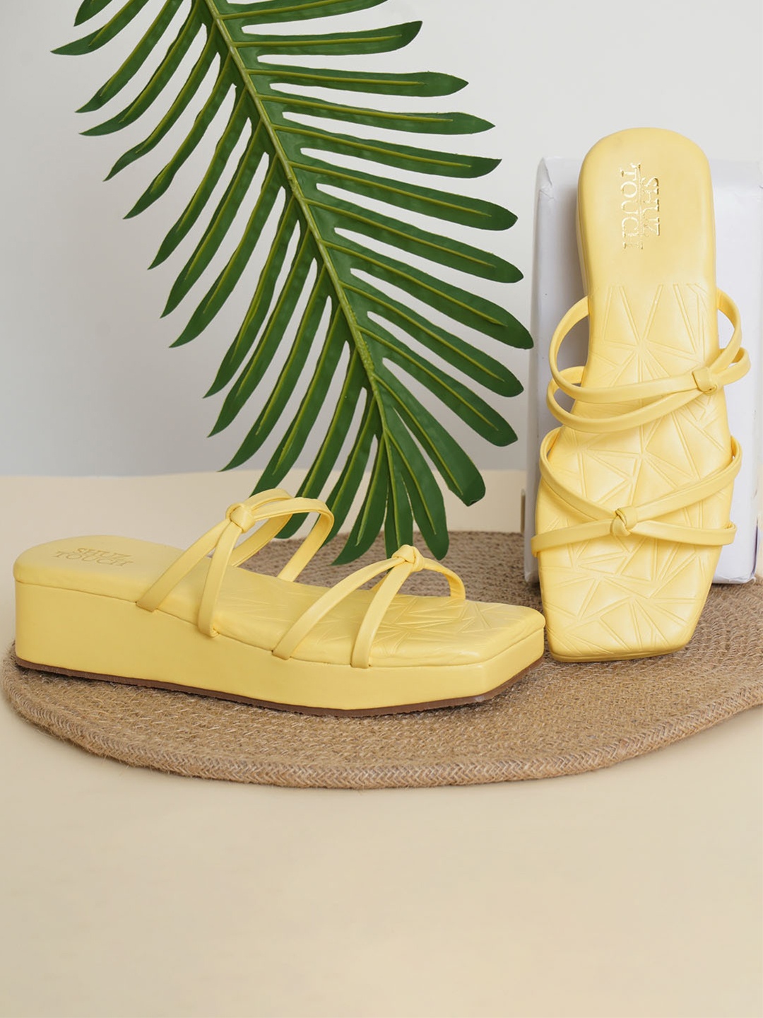 

SHUZ TOUCH Yellow Wedge Heels