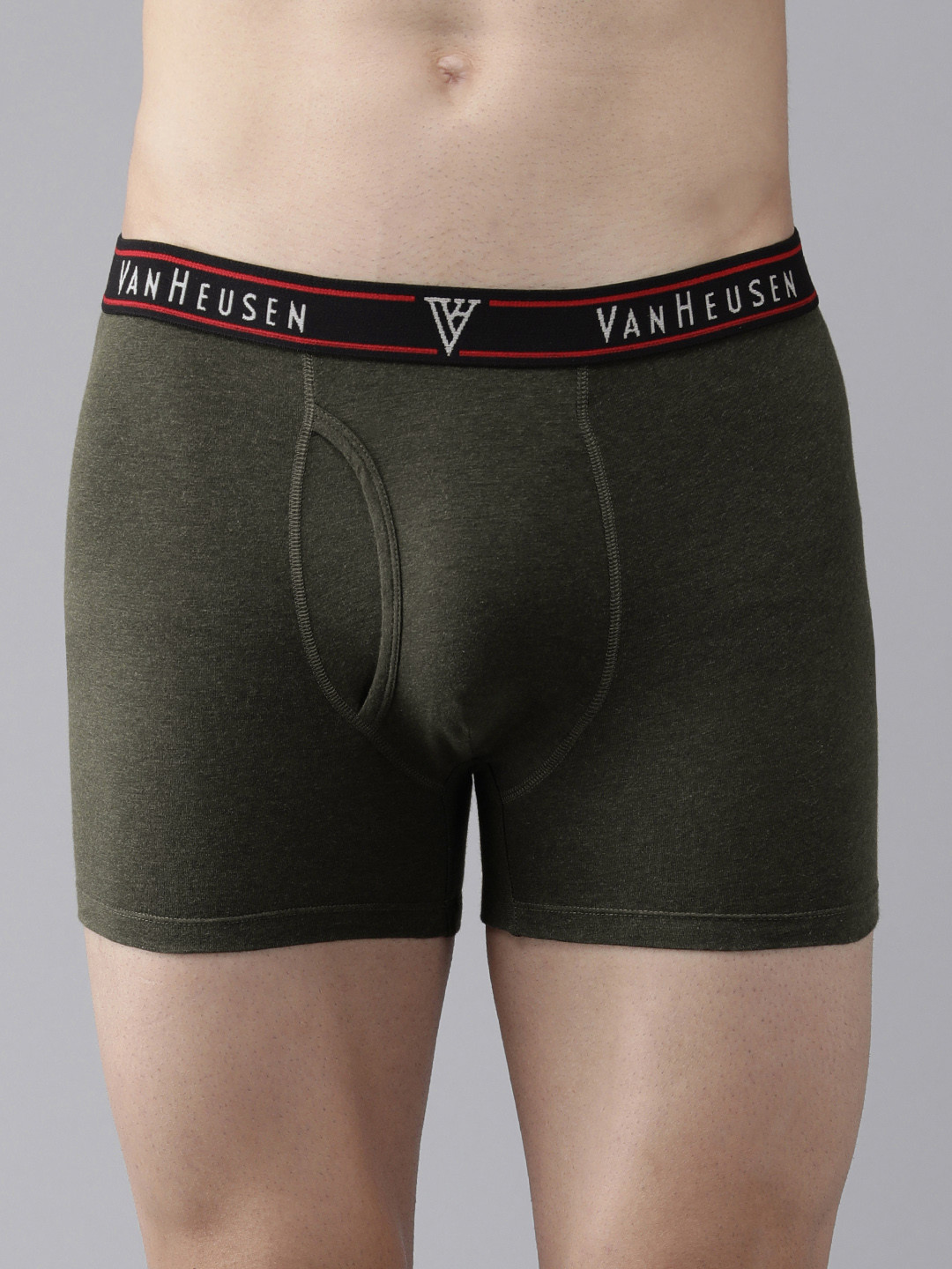 

Van Heusen Men Solid Colour Fresh Open Fly Trunk, Olive