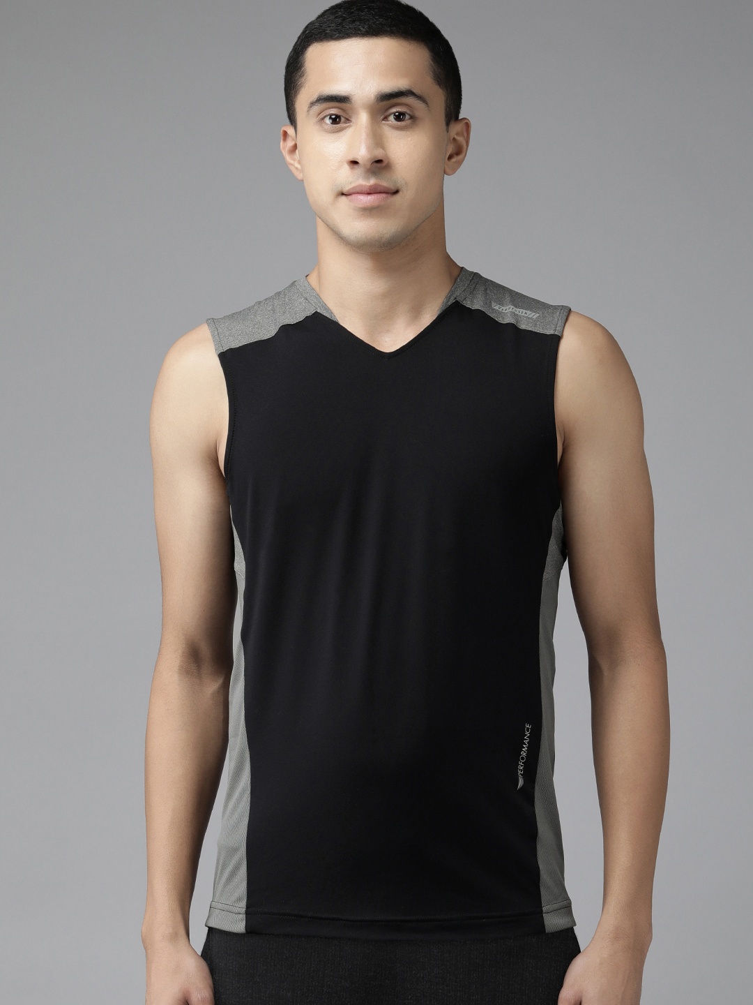 

Van Heusen Men Solid Swift Dry High Stretch Active Vest, Black