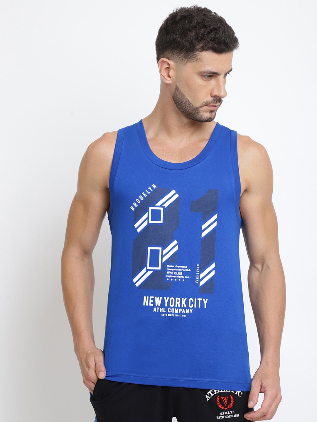 

Van Heusen Sport NY 81 Graphic Print Super Soft All Day Comfort Vest, Blue