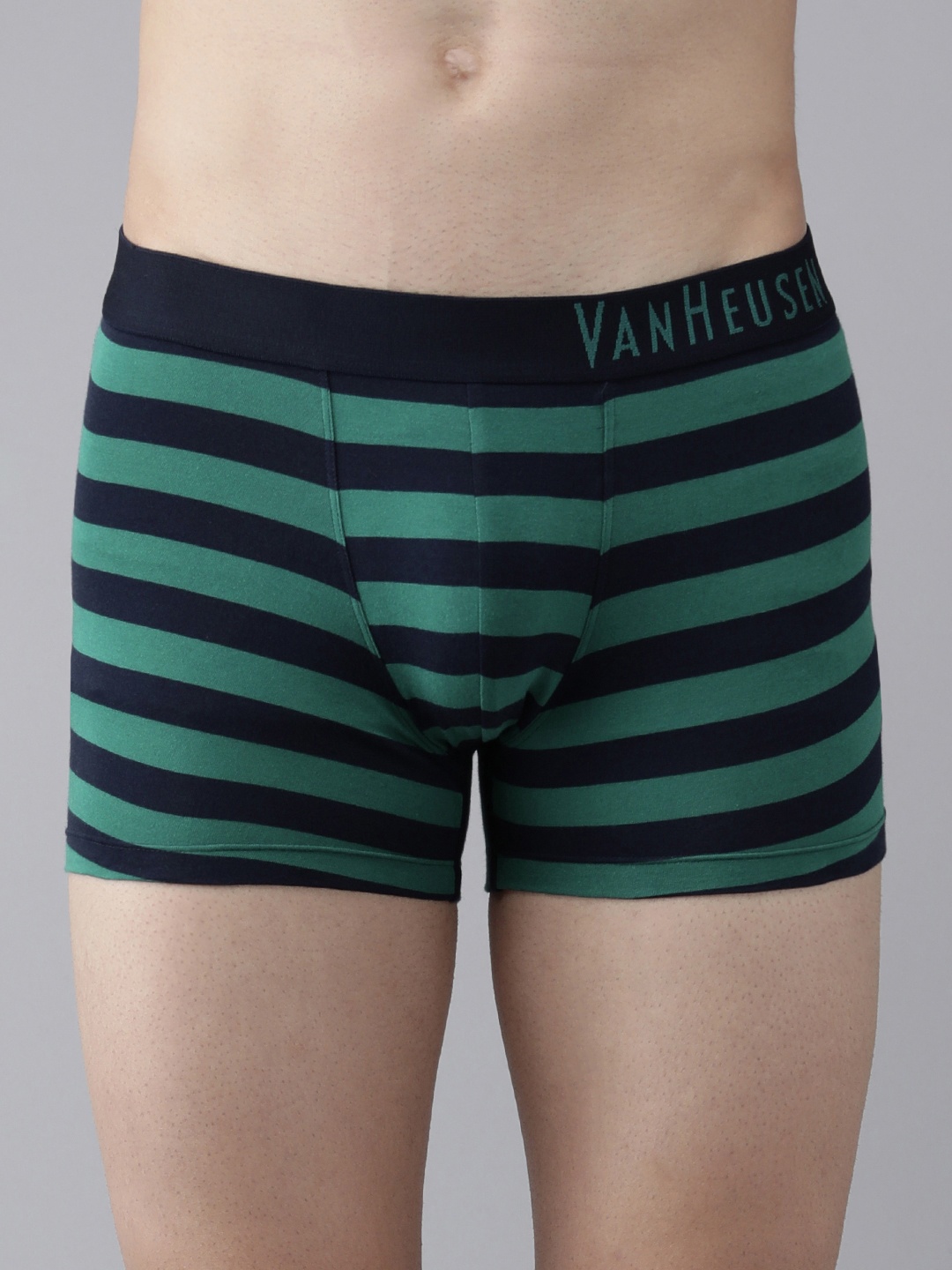 

Van Heusen Men Striped Colour Fresh Ultra Soft Trunk, Green