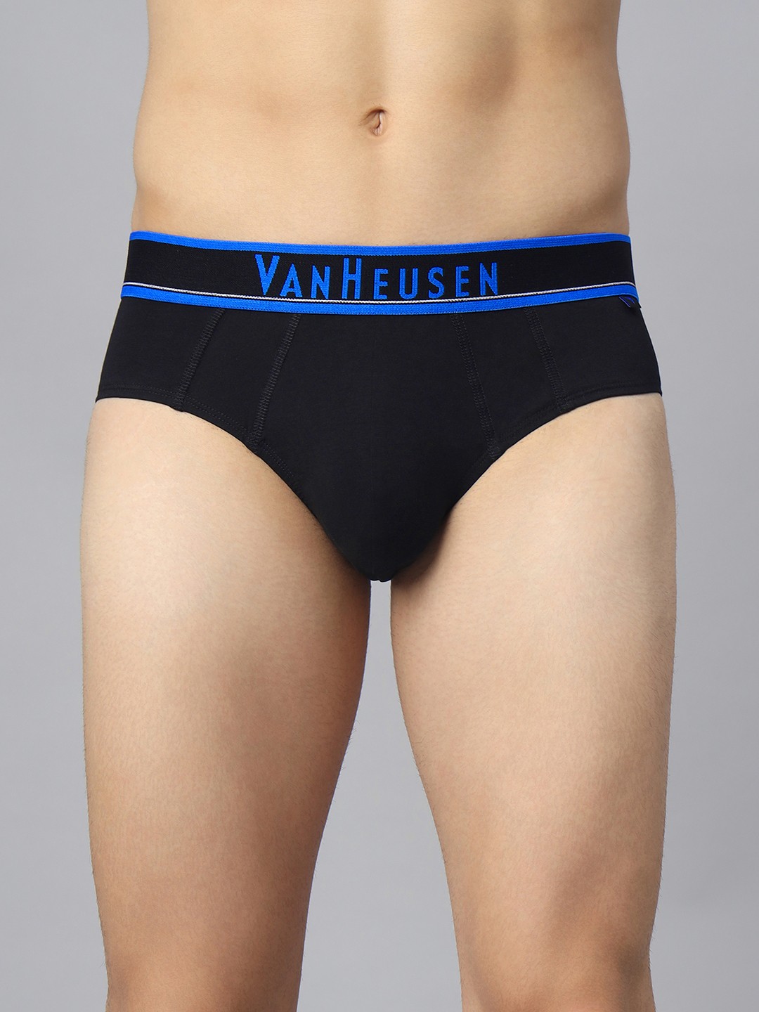 

Van Heusen Men Colour Fresh Neon Ultra Soft Briefs IHQEBR1CBKC10023, Black