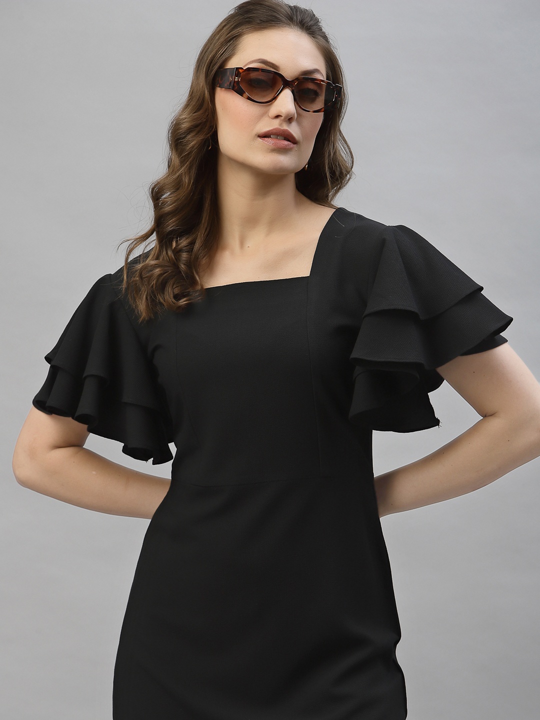 

Selvia Women Black Polyester Bodycon Dress