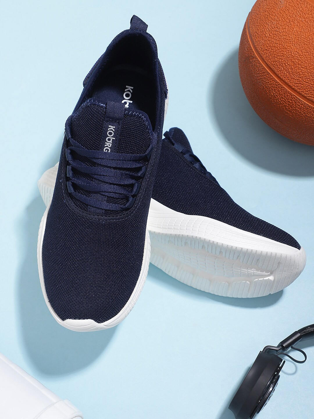 

Koburg Men Navy Blue Mesh Running Non-Marking Shoes
