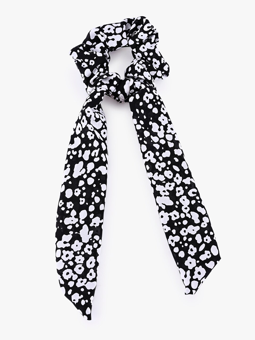 

BUCKLEUP Women Black & White Scrunchie With Knot Detail
