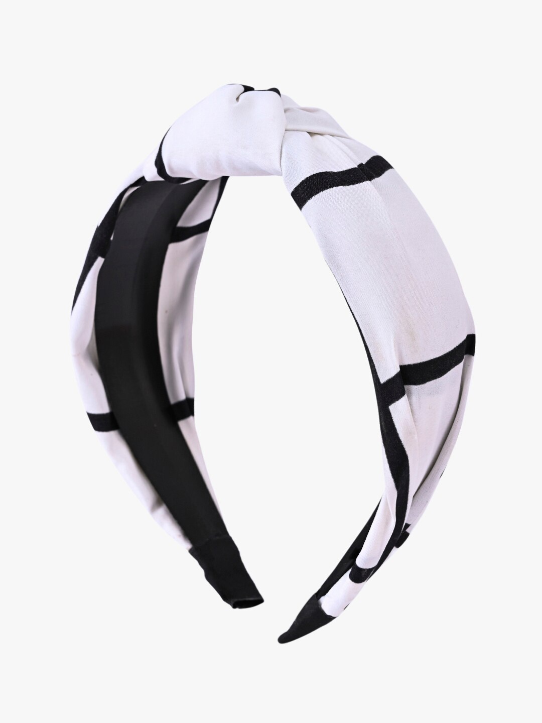 

BuckleUp Women White & Black Hairband