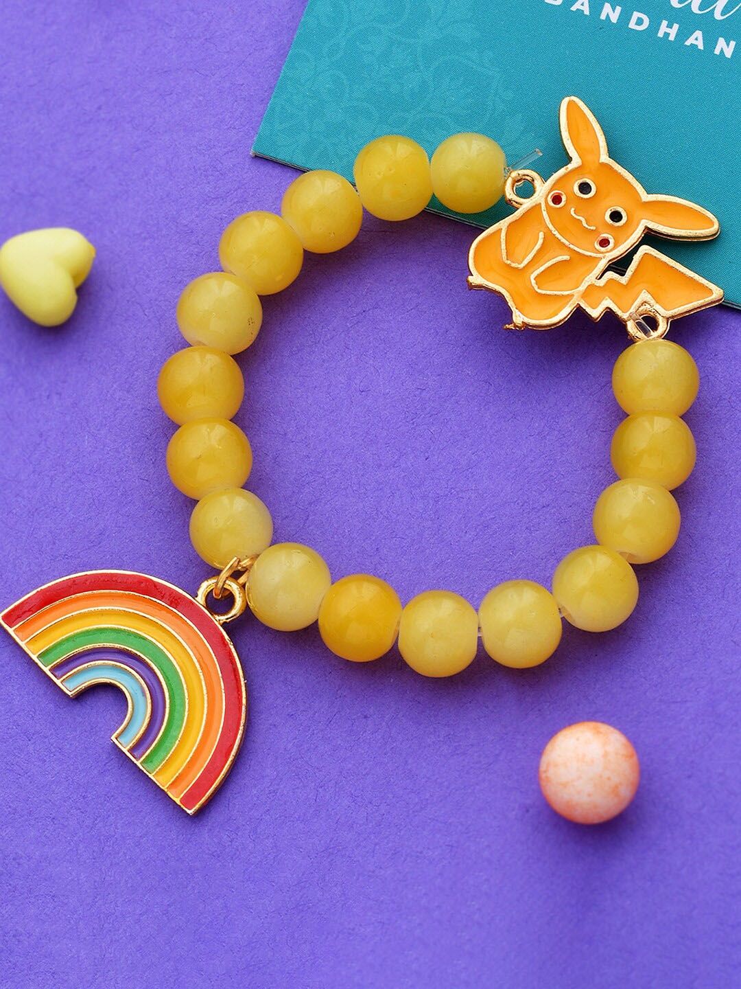 

Voylla Kids Pikachu Bracelet Style Convertible Rakhi, Multi