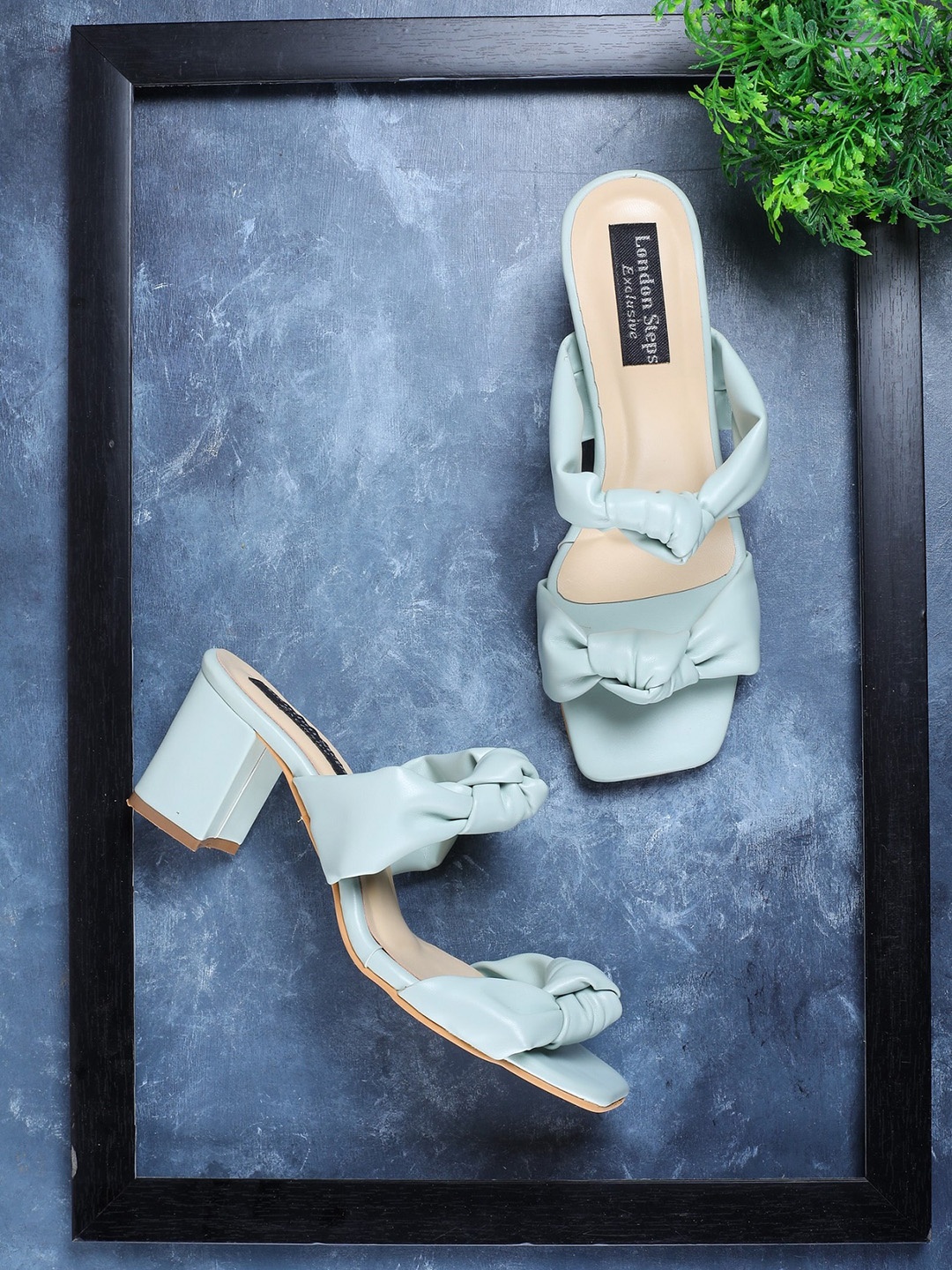 

LONDON STEPS Women Sea Green Block Heels