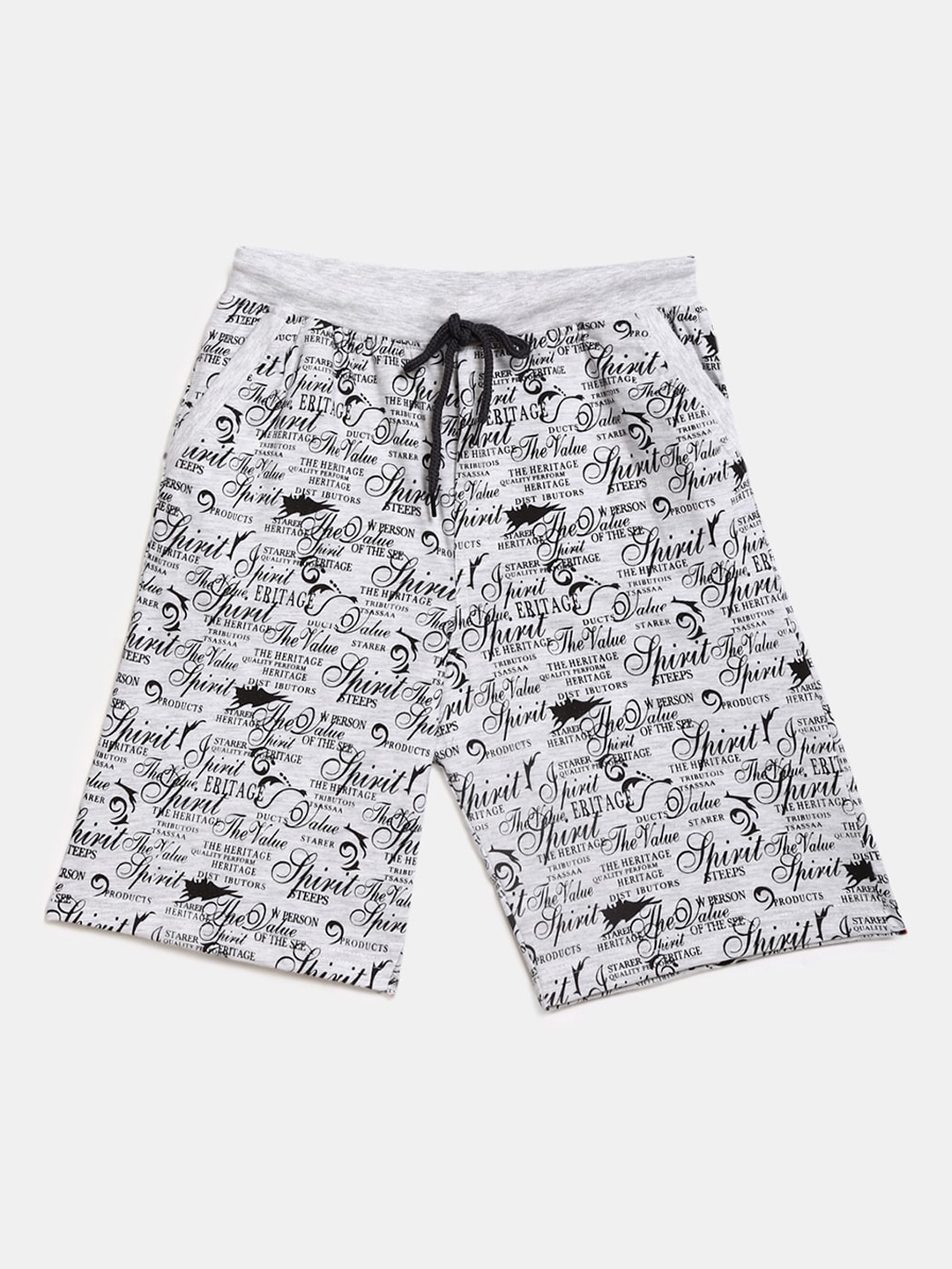 

V-Mart Boys White Conversational Printed Shorts