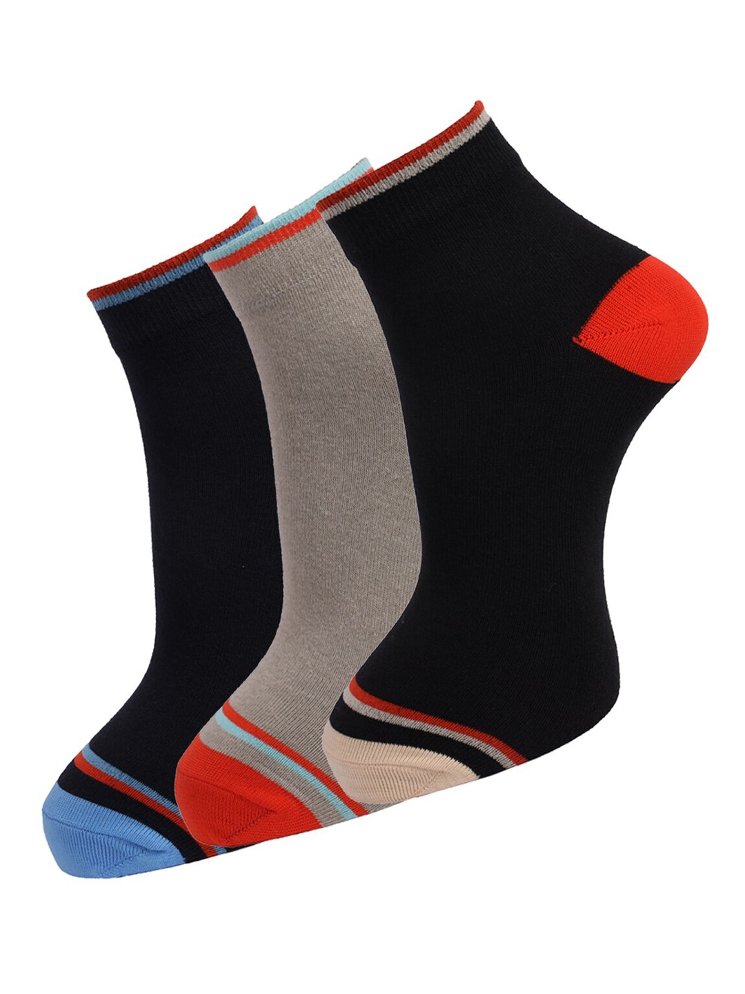 

Dollar Socks Men Pack Of 3 Assorted Ankle-Length Cotton Socks