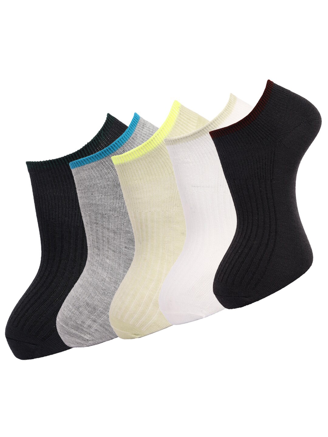 

Dollar Socks Men Pack of 5 Assorted Cotton Ankle-Length Socks