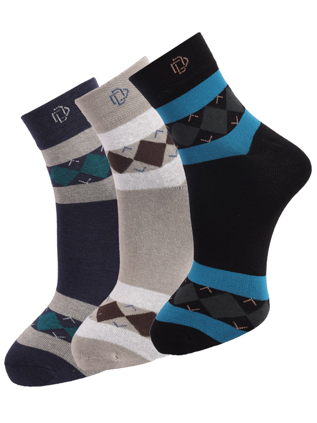 

Dollar Socks Men Pack Of 3 Assorted Ankle Length Cotton Socks
