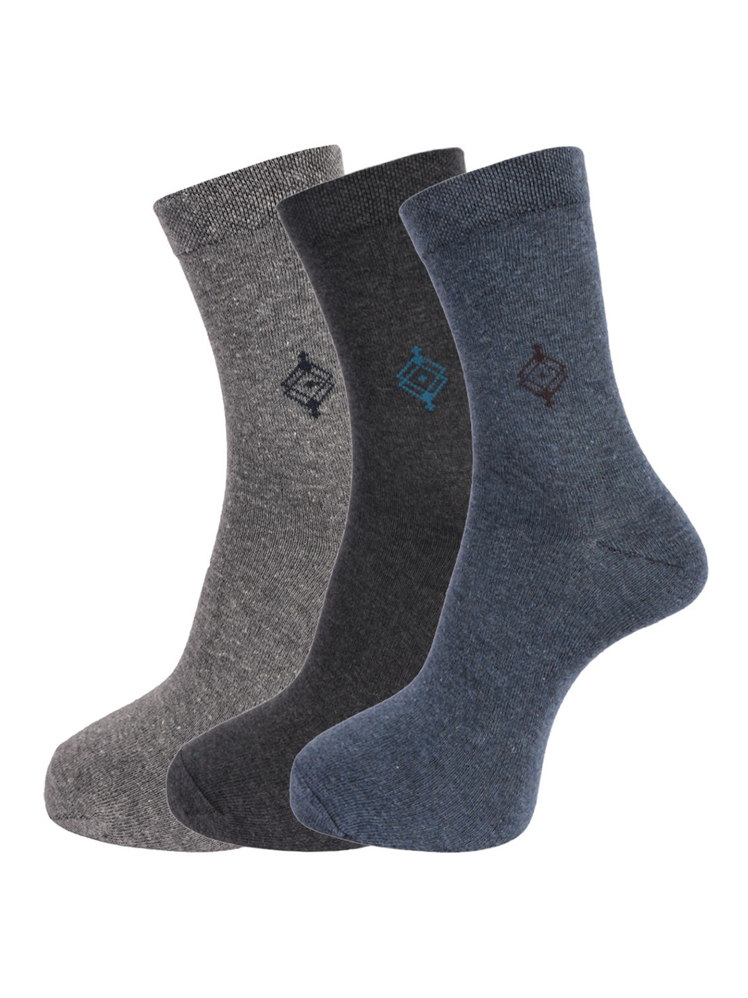 

Dollar Socks Men Pack Of 3 Assorted Above Ankle-Length Combed Cotton Socks