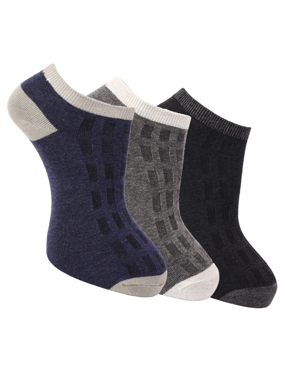 

Dollar Socks Men Pack of 3 Assorted Cotton Ankle-Length Socks