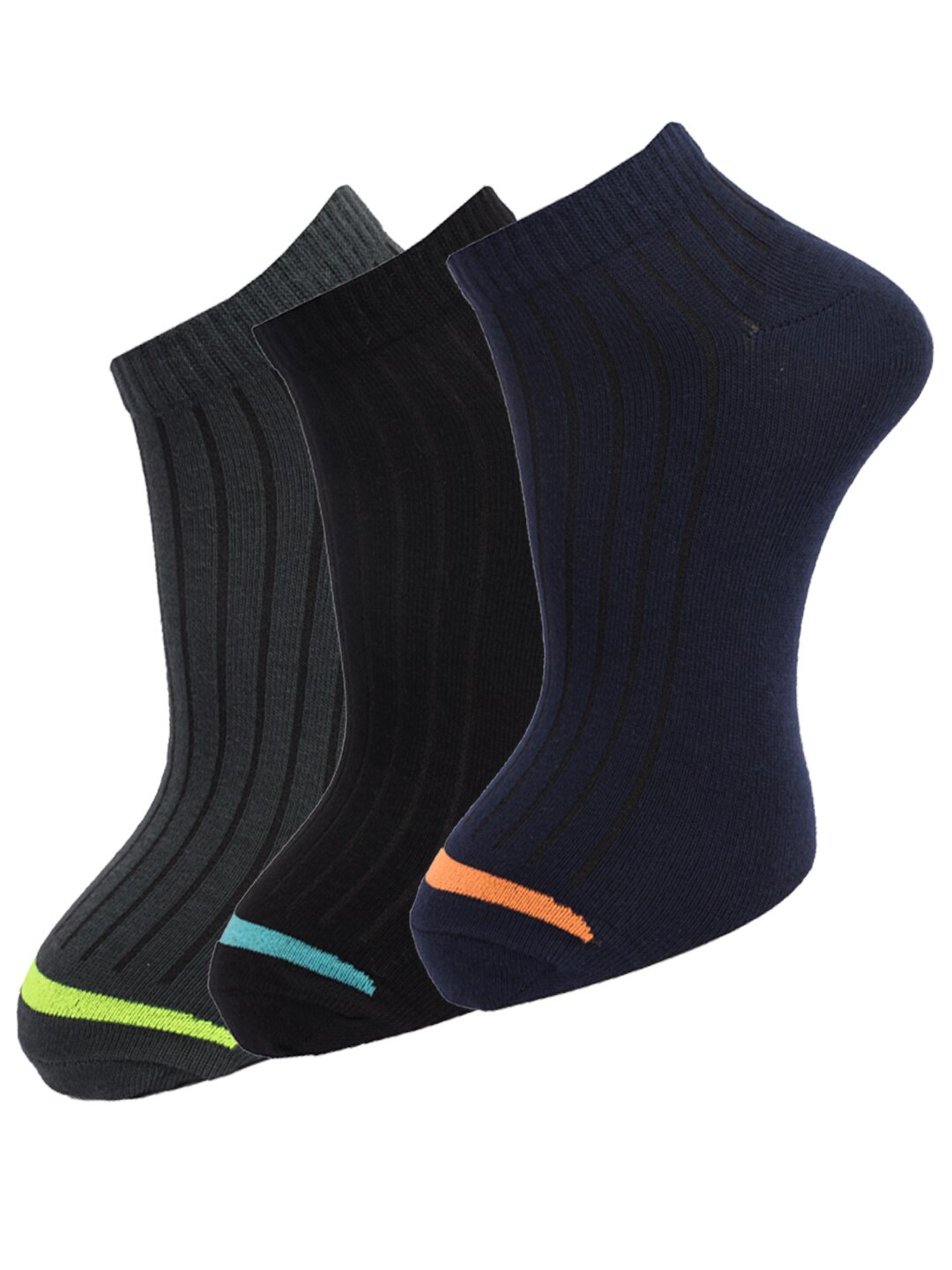 

Dollar Socks Men Pack Of 3 Assorted Patterned Ankle-Length Pure Cotton Socks