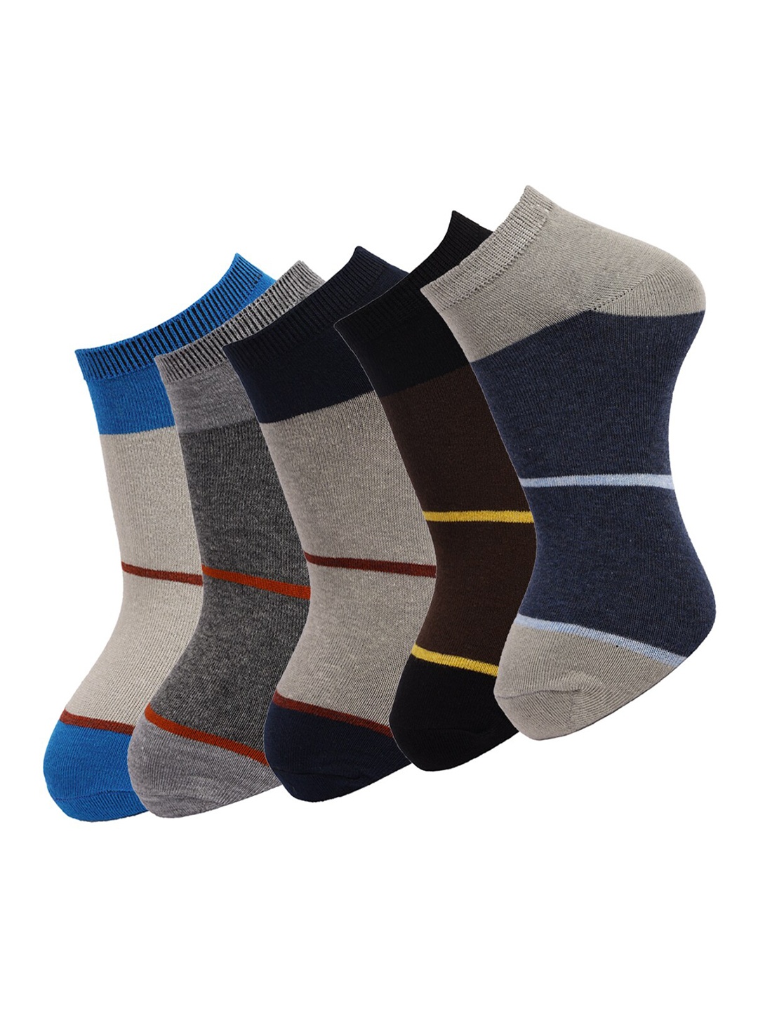 

Dollar Socks Men Pack of 5 Assorted Cotton Ankle-Length Socks