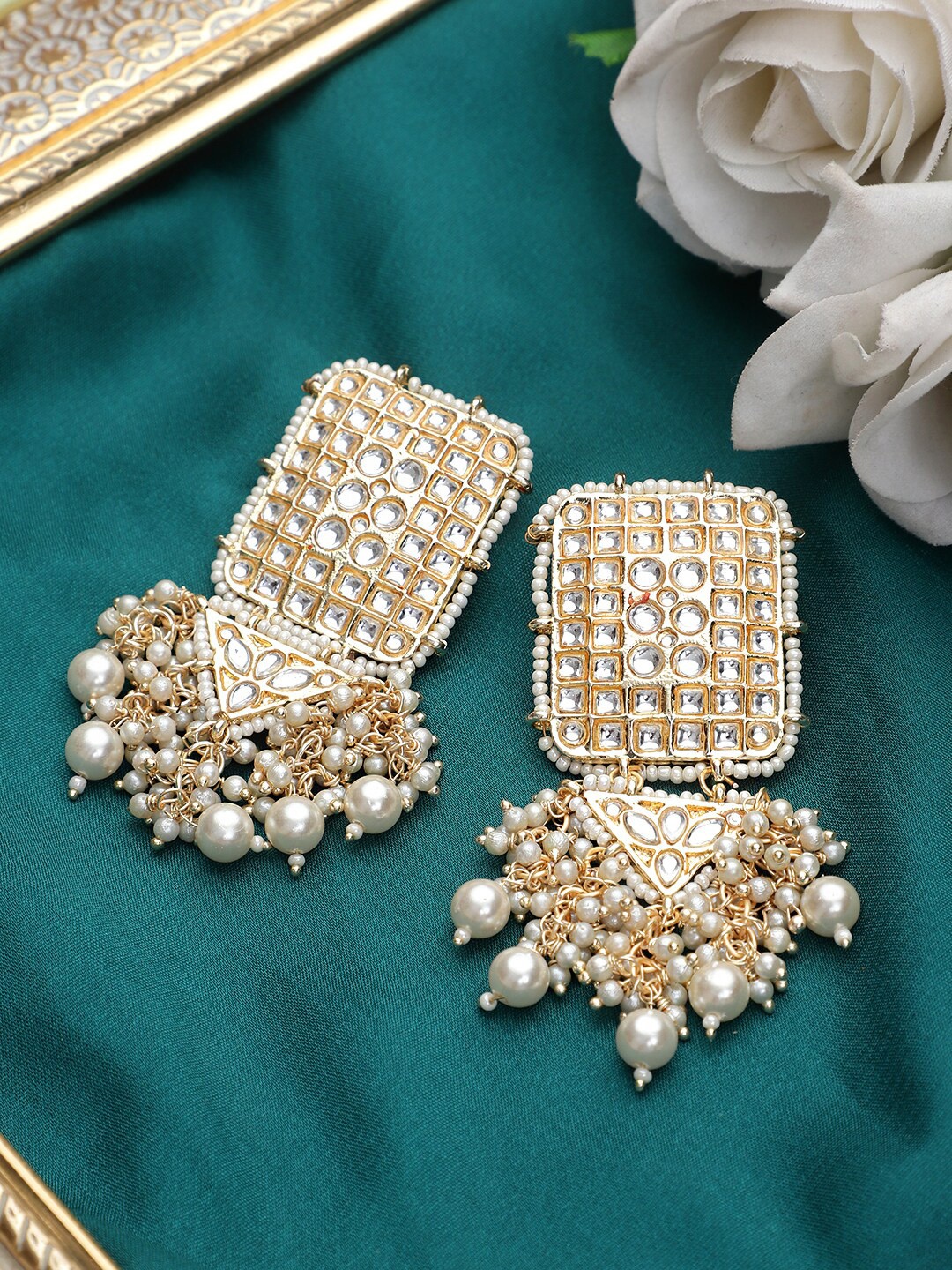 

KACY Gold-Toned Square Drop Earrings